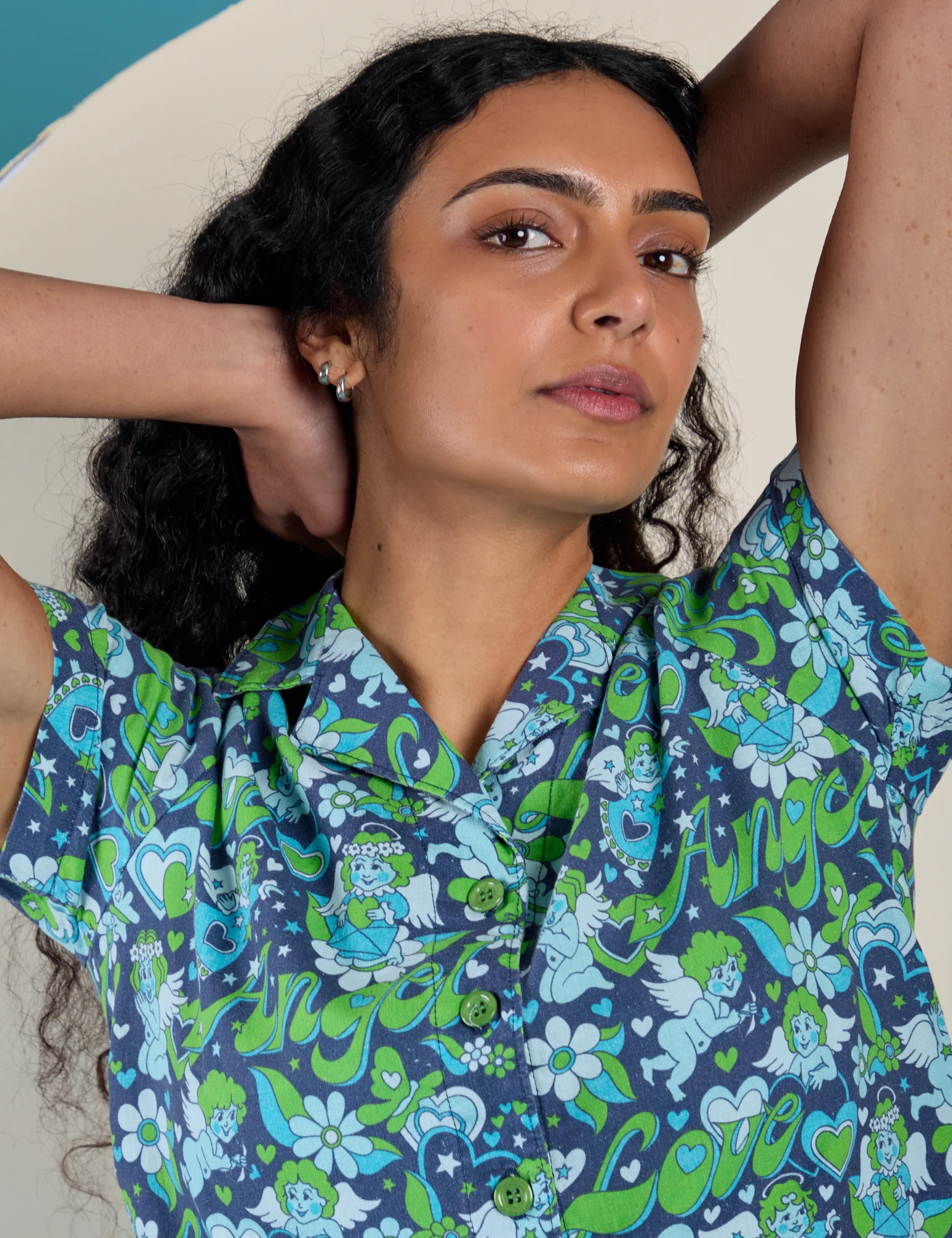 Angel Print Pantry Button-Up - Image 4