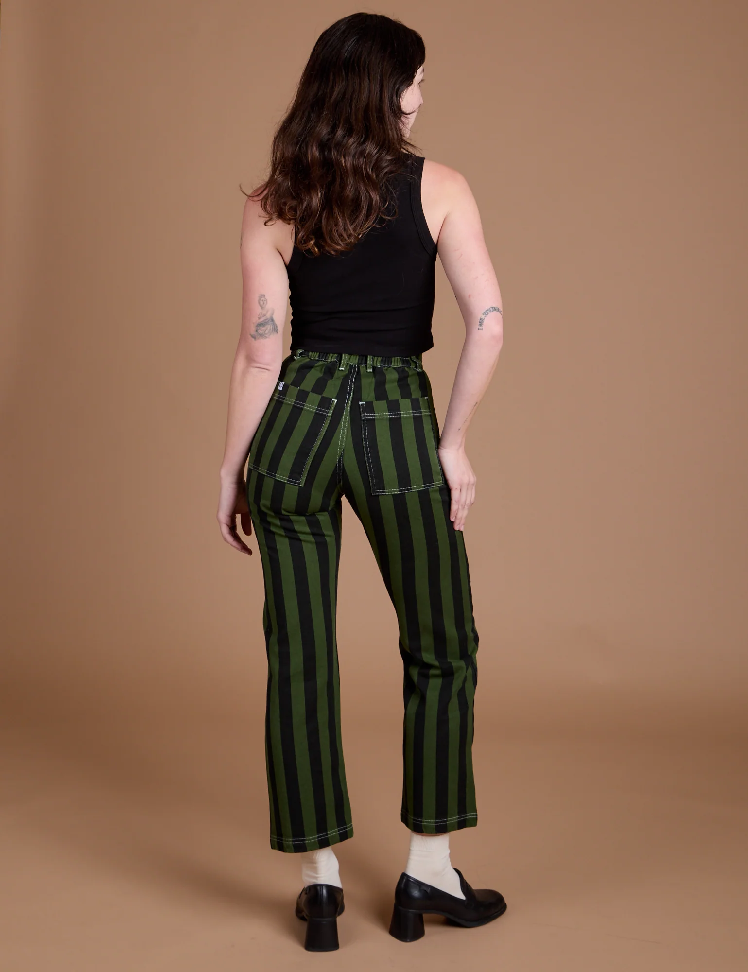Black Stripe Work Pants - Evergreen - Image 24
