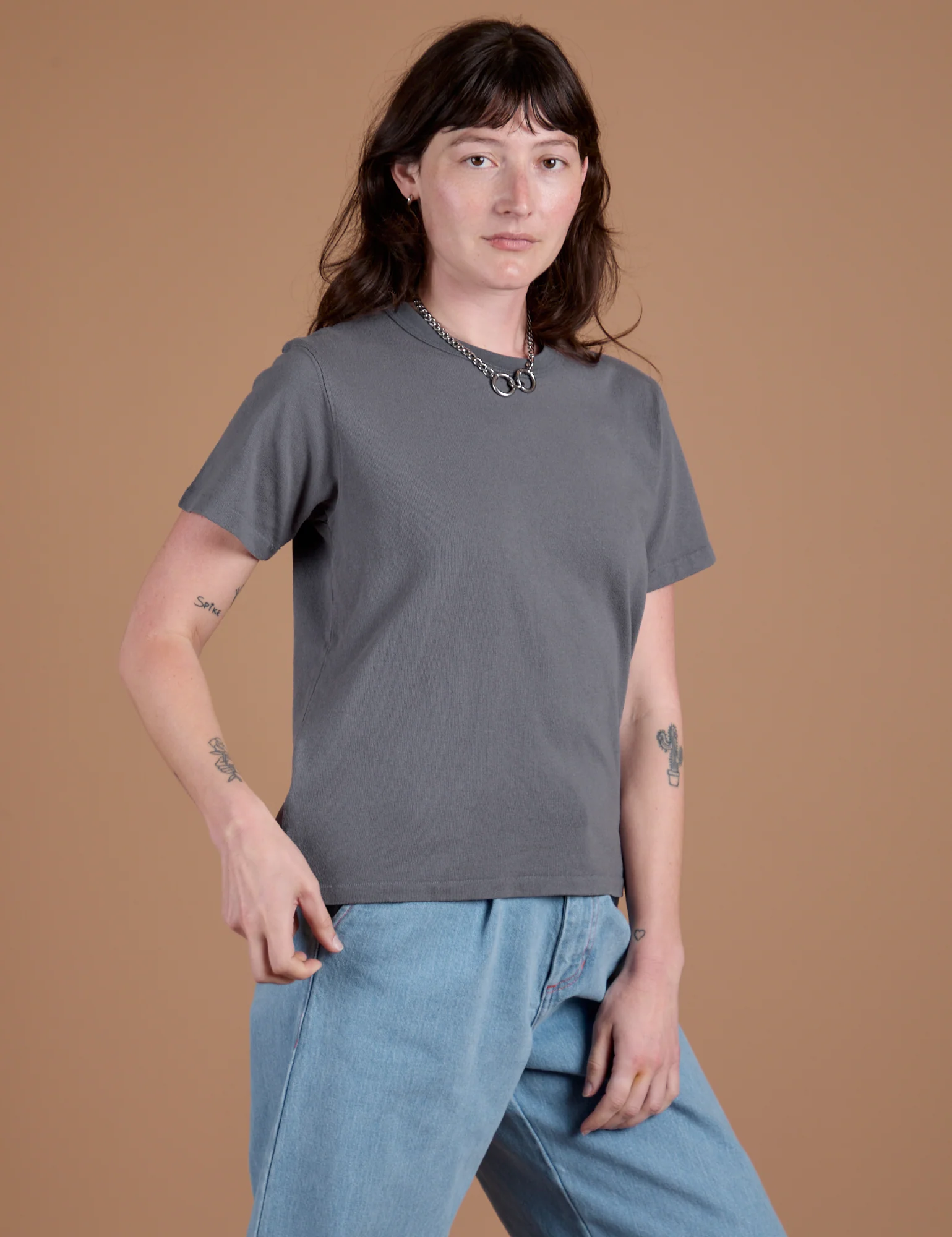 Burly Tee - Washed Grey - Image 14