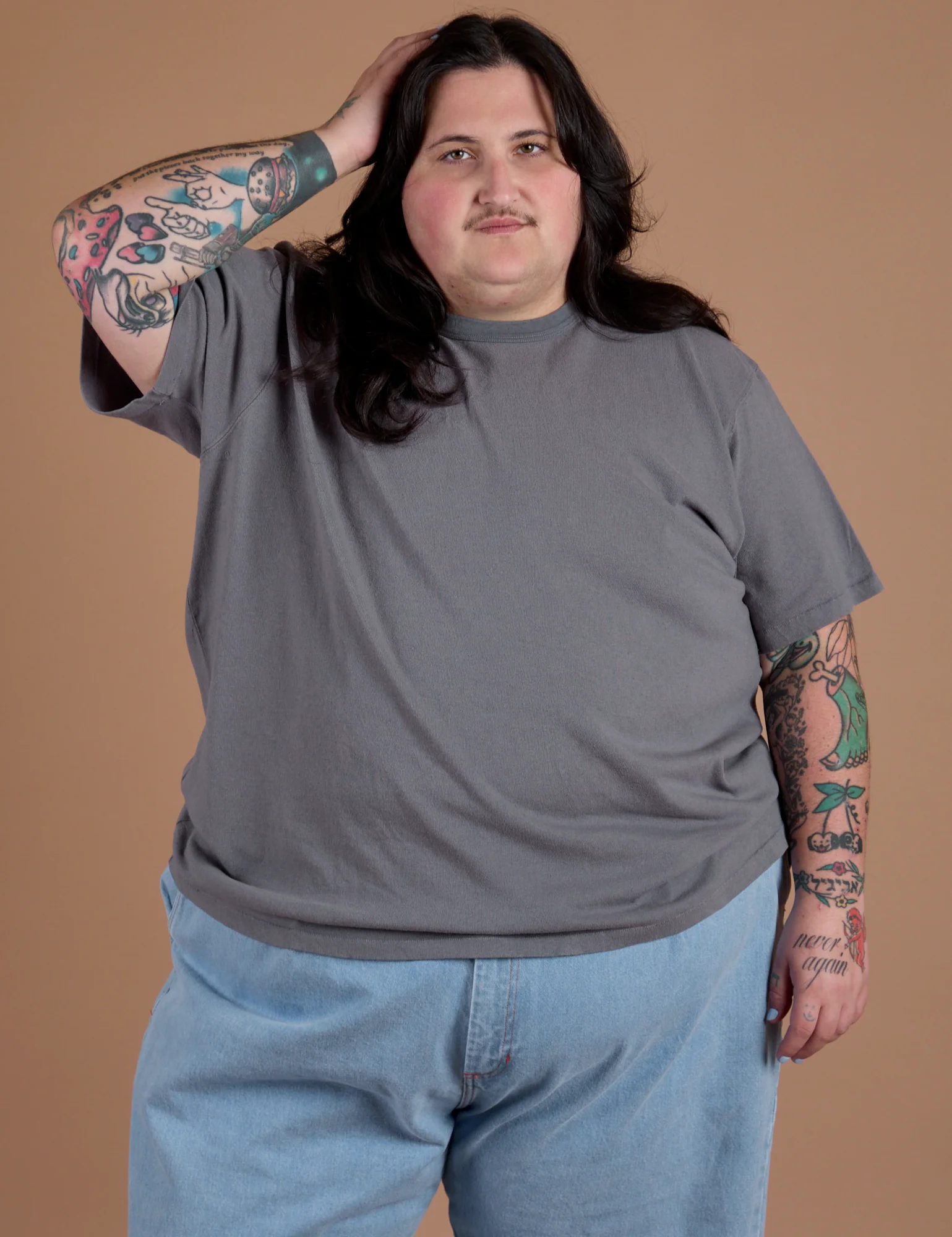 Burly Tee - Washed Grey - Image 18