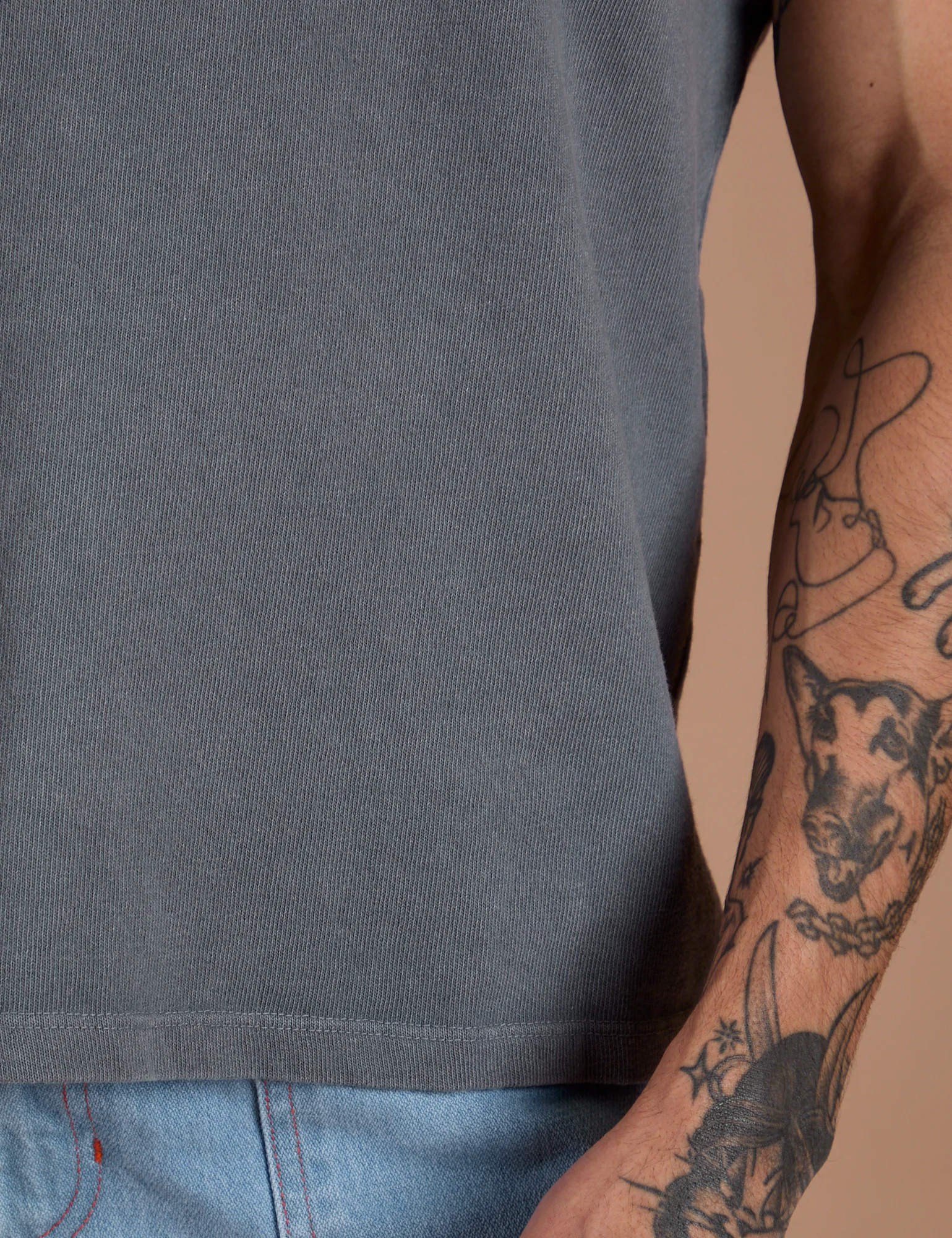 Burly Tee - Washed Grey - Image 6