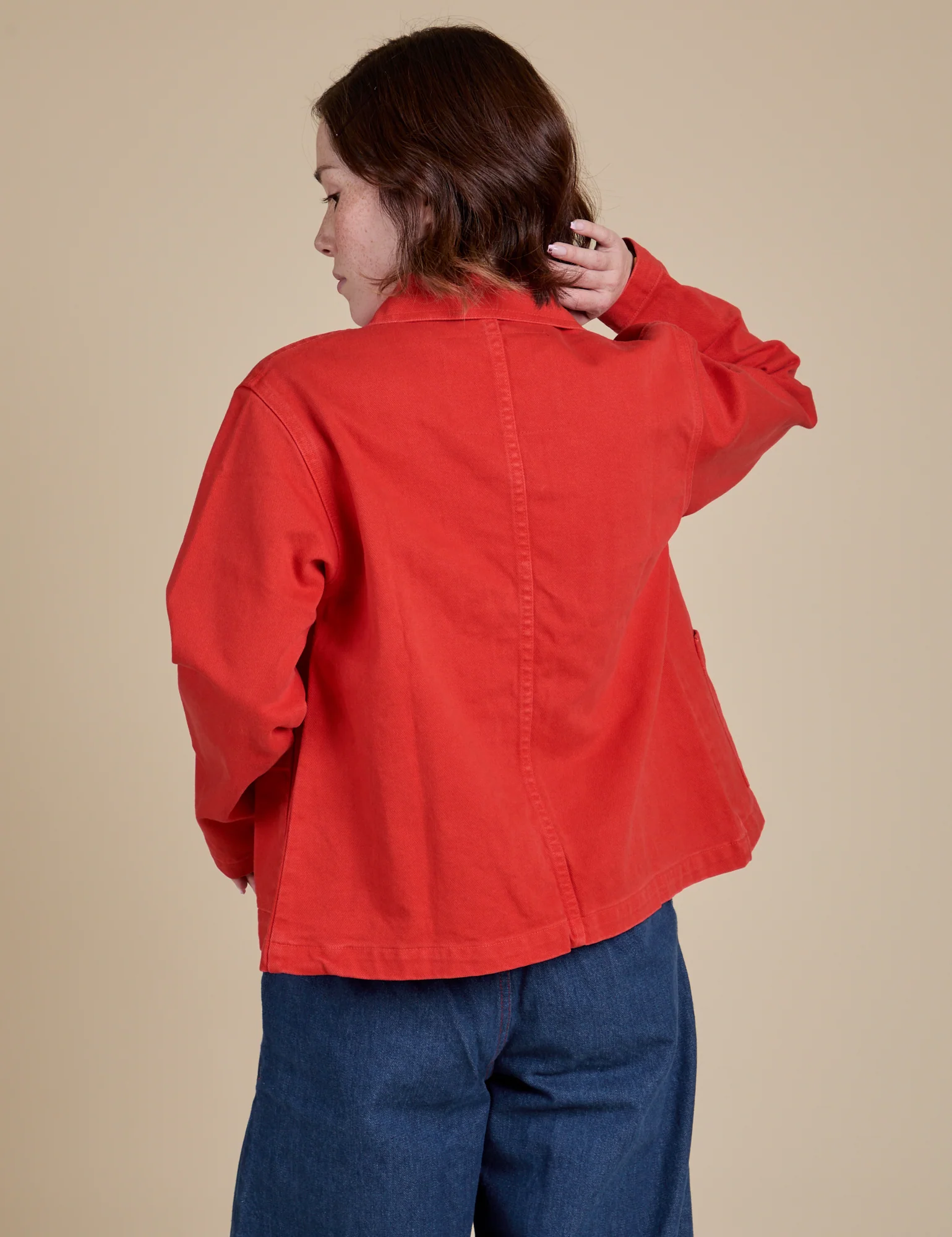 Denim Work Jacket - Mustang Red - Image 27