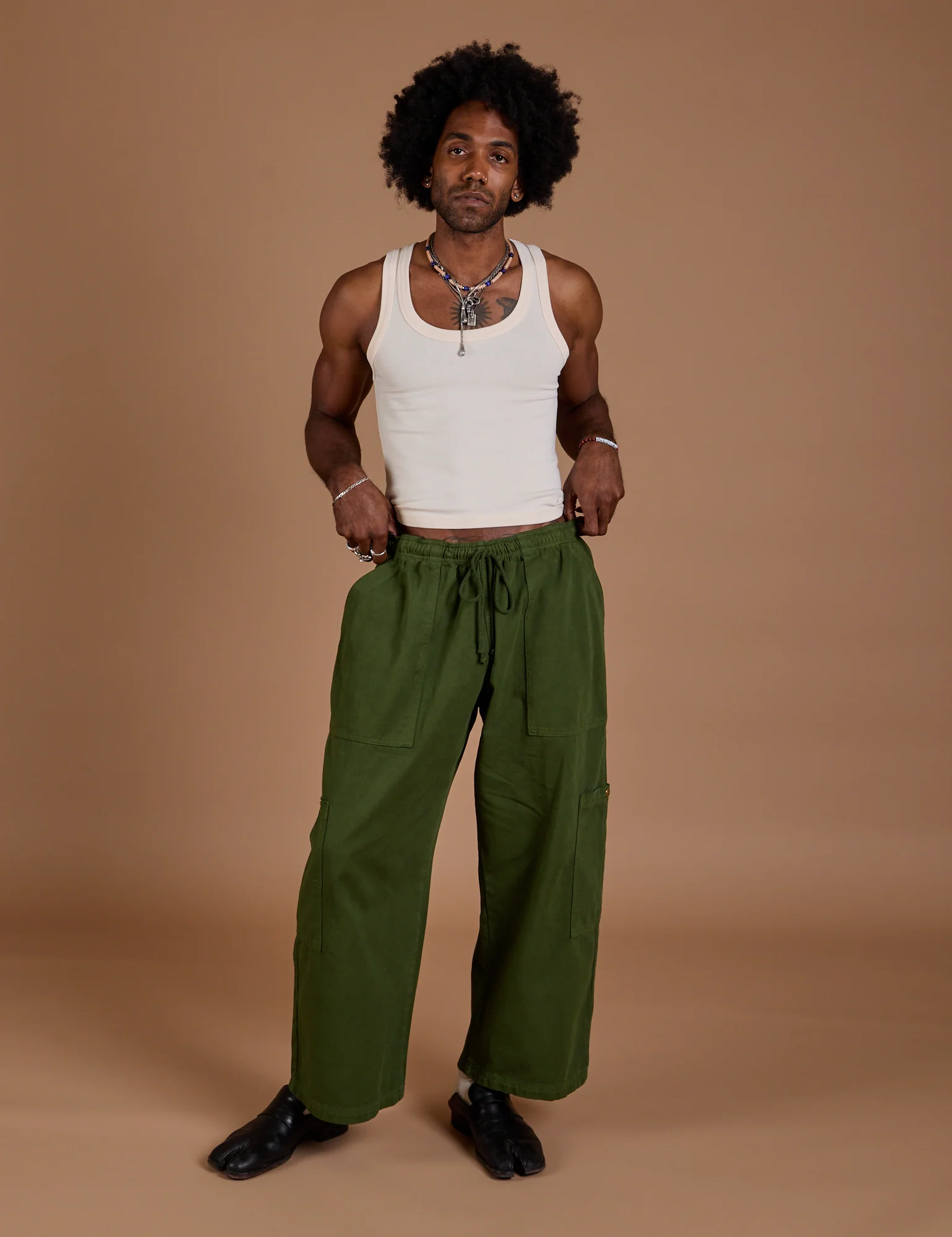 Drop Pocket Cargo Pants - Evergreen - Image 20