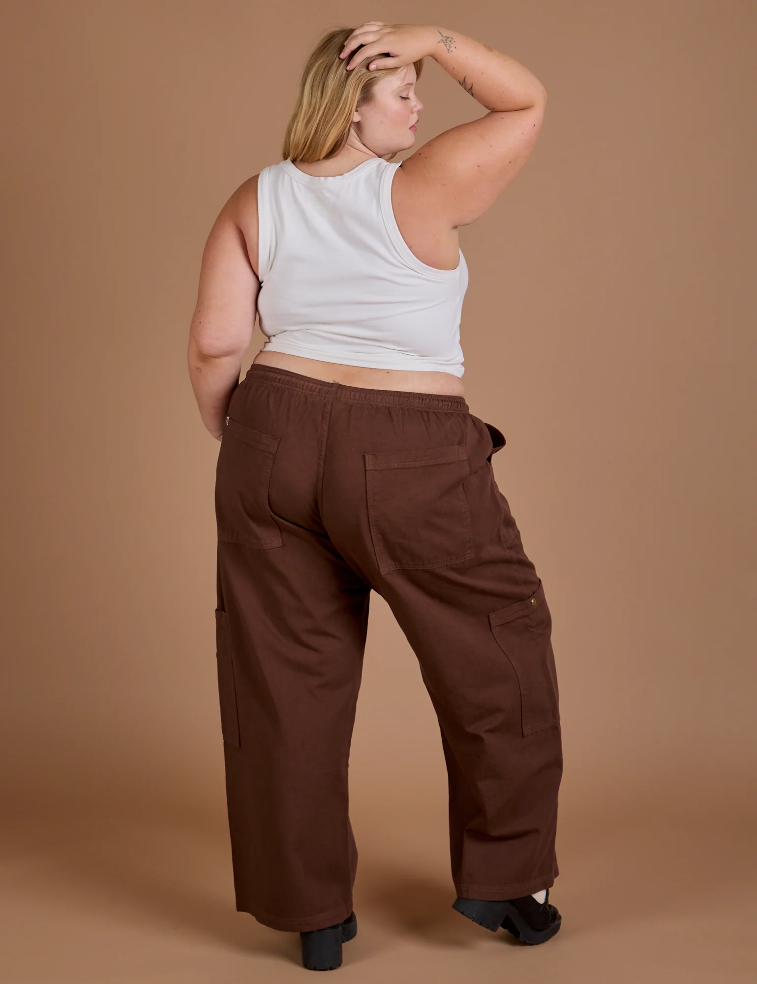 Drop Pocket Cargo Pants - Fudgesicle Brown - Image 13