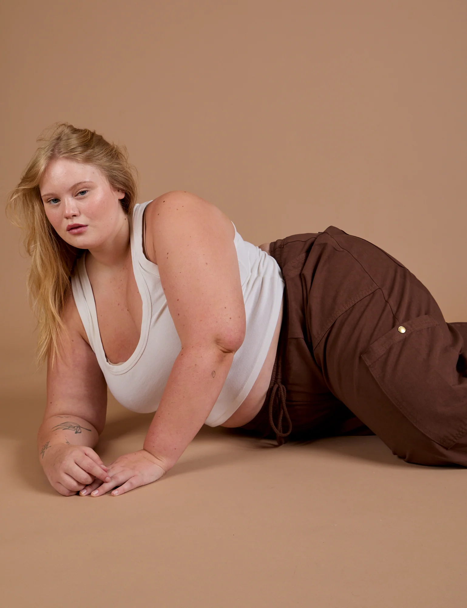 Drop Pocket Cargo Pants - Fudgesicle Brown - Image 16