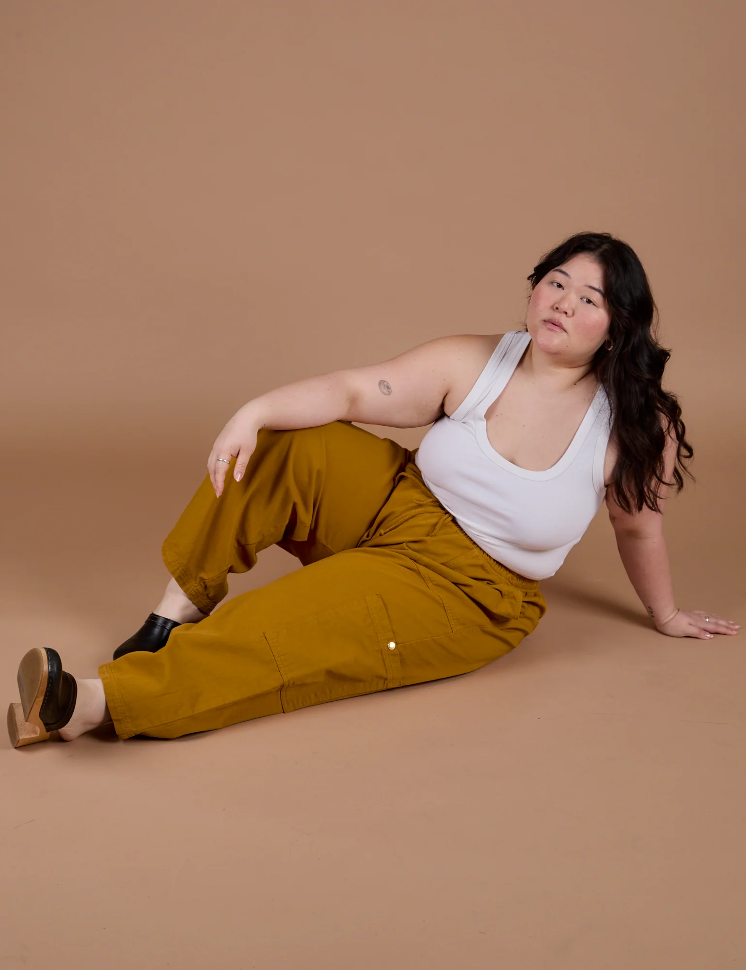 Drop Pocket Cargo Pants - Spicy Mustard - Image 18
