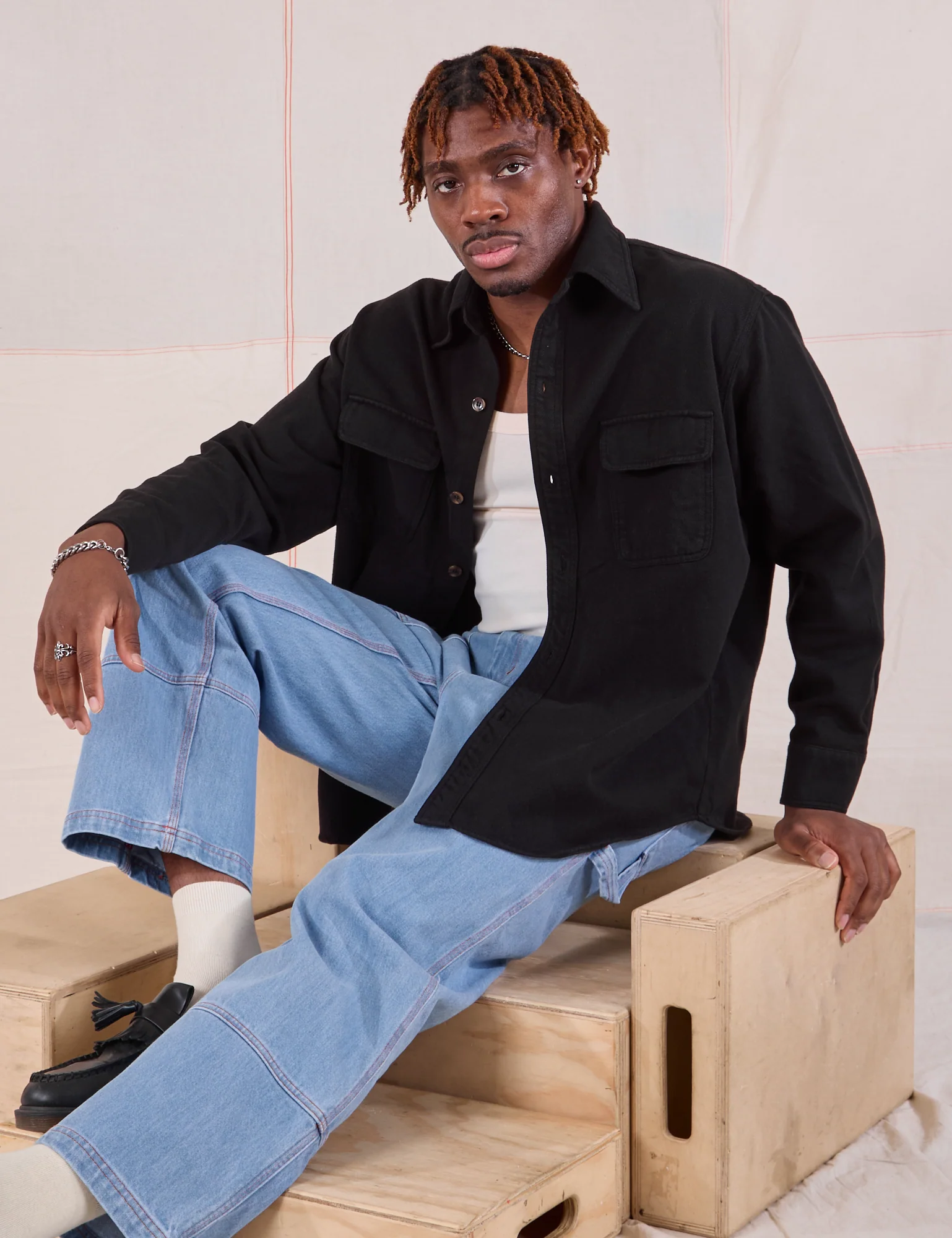 Flannel Overshirt - Basic Black *FINAL SALE* - Image 13