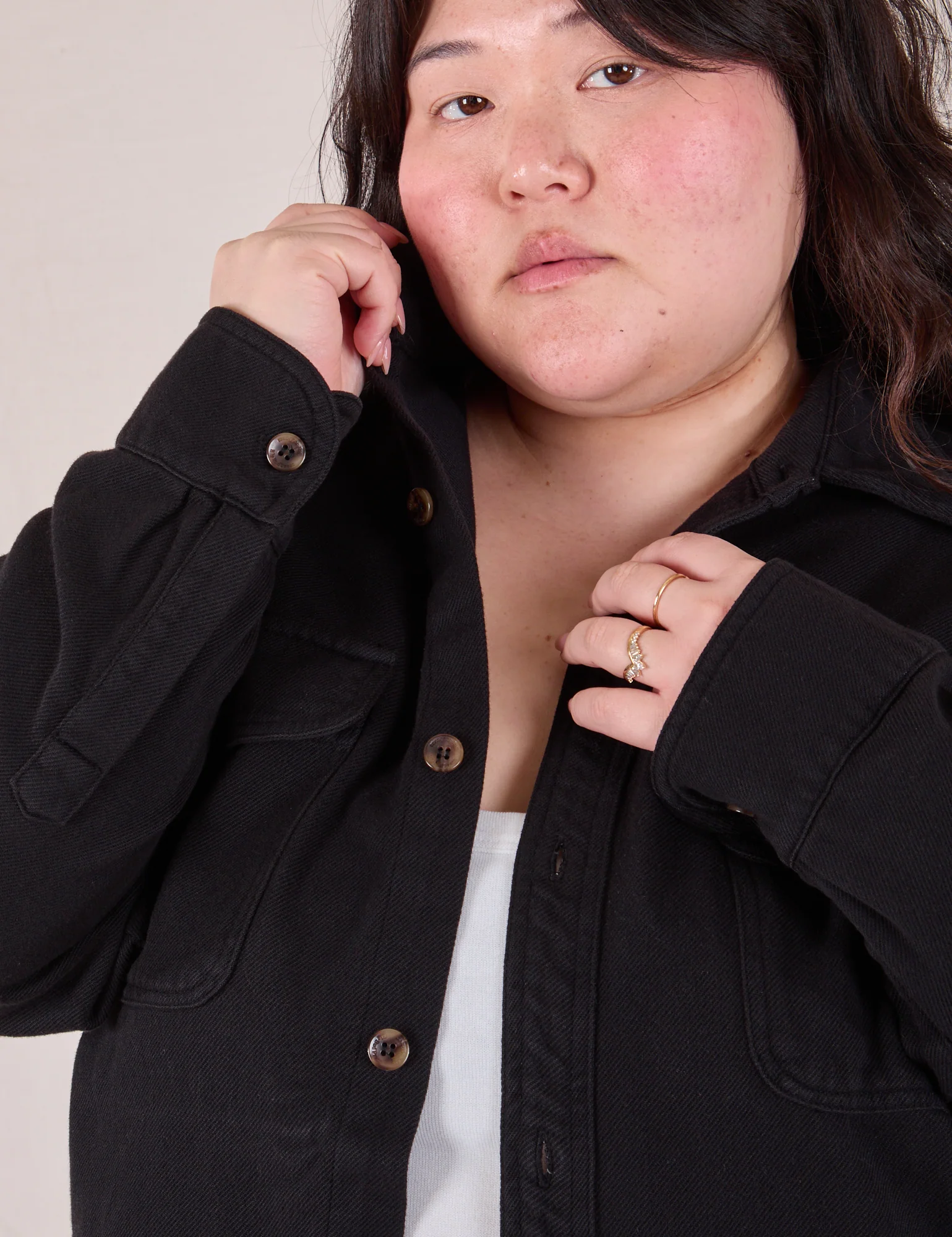 Flannel Overshirt - Basic Black *FINAL SALE* - Image 24