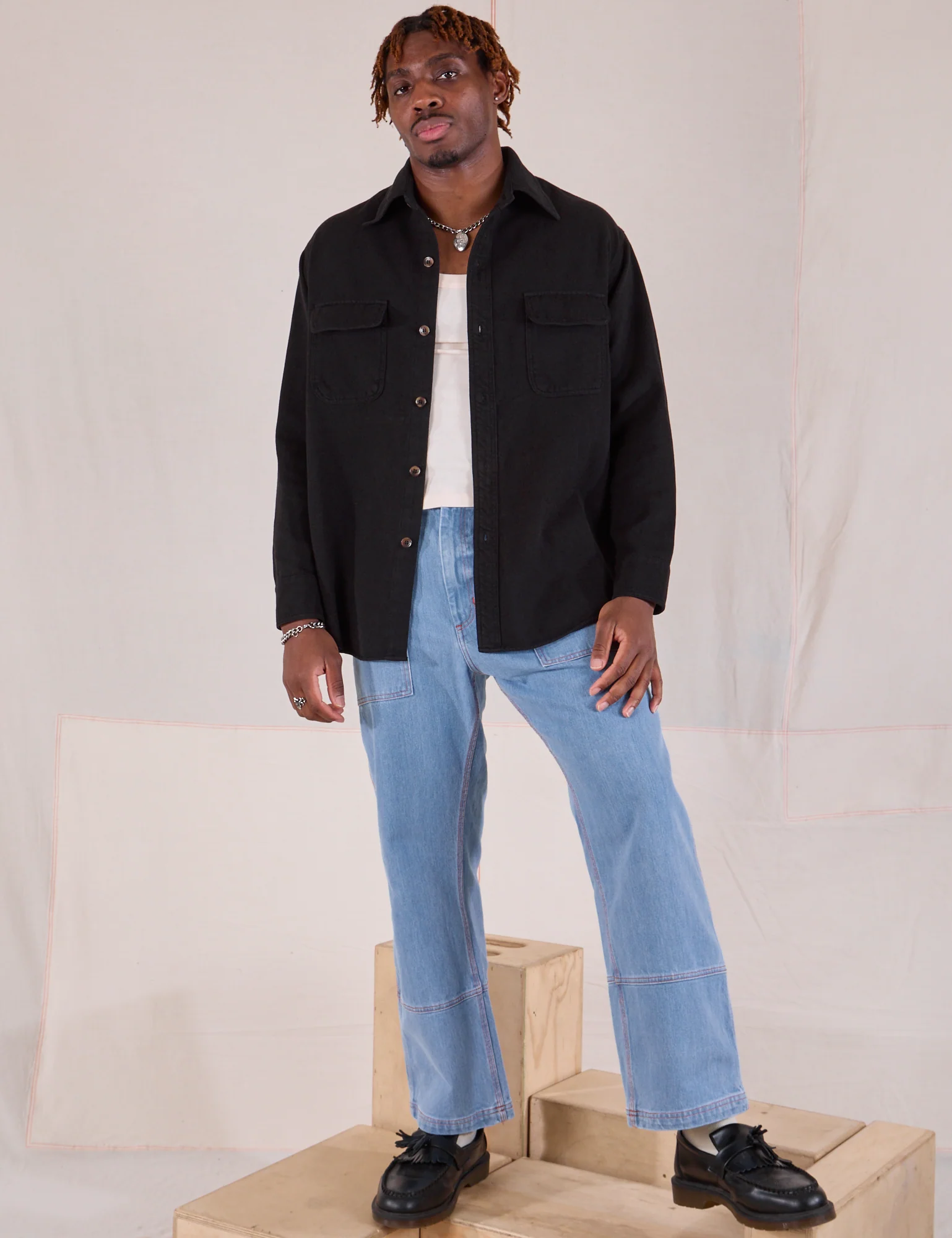 Flannel Overshirt - Basic Black *FINAL SALE* - Image 5