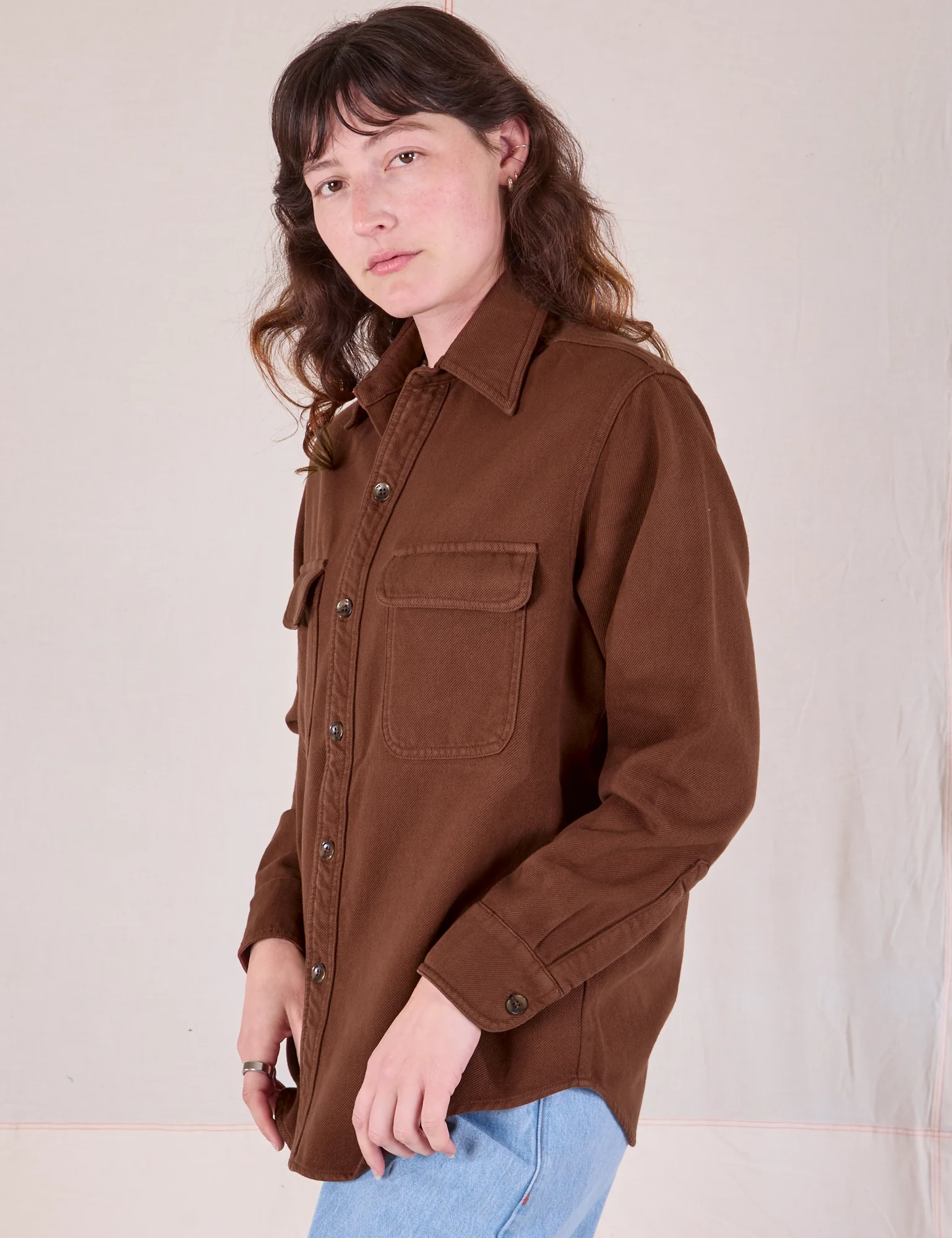 Flannel Overshirt - Fudgesicle Brown *FINAL SALE* - Image 5
