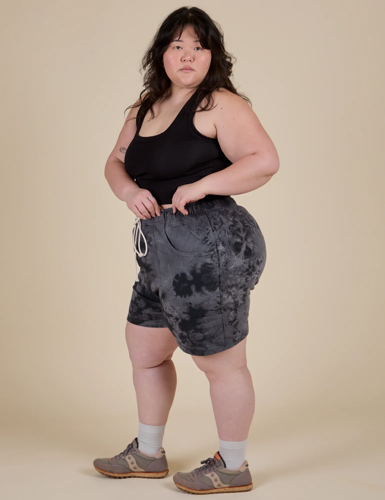 Heavyweight Sweat Shorts - Black Magic Waters - Image 12