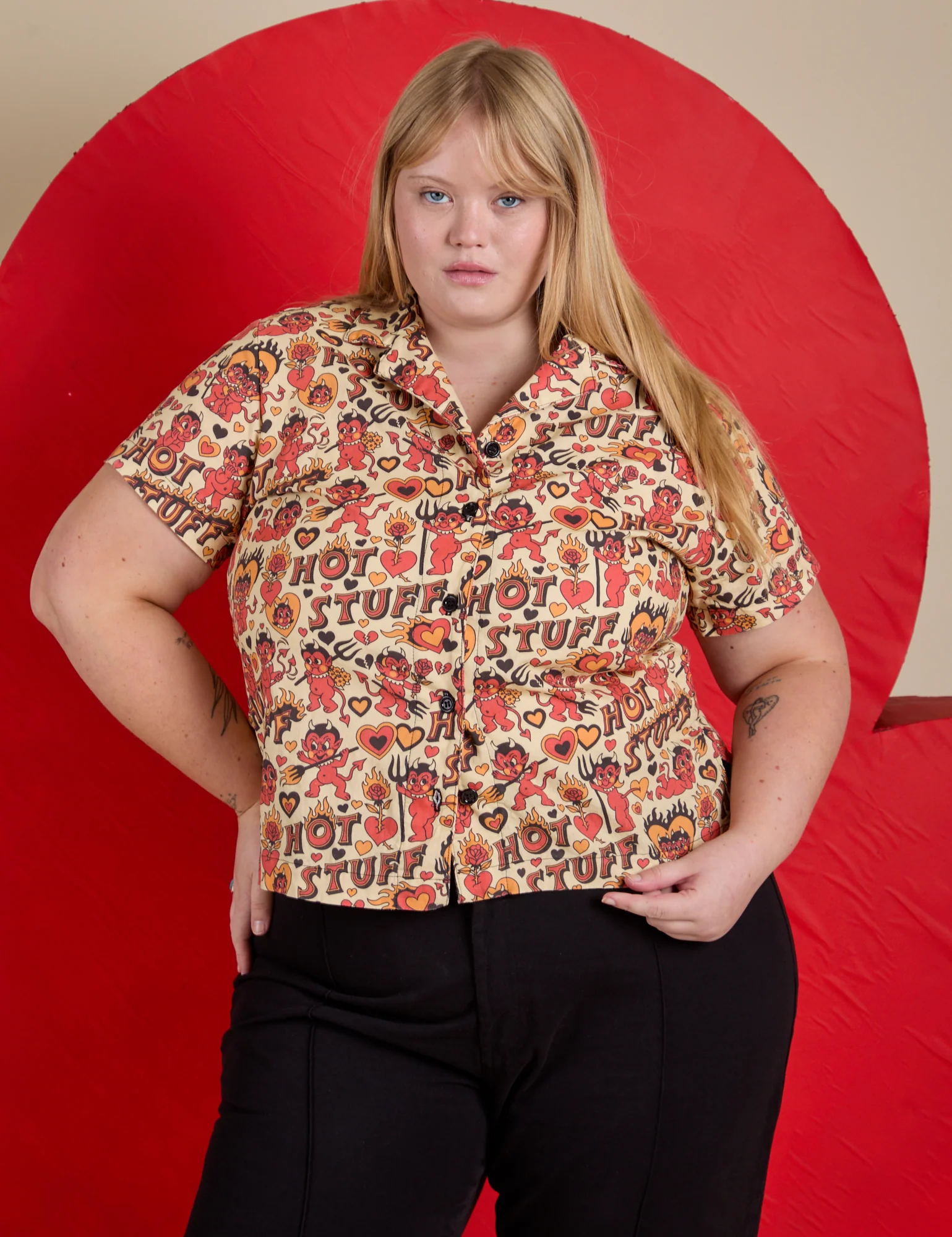 Hot Stuff Print Pantry Button-Up - Image 11
