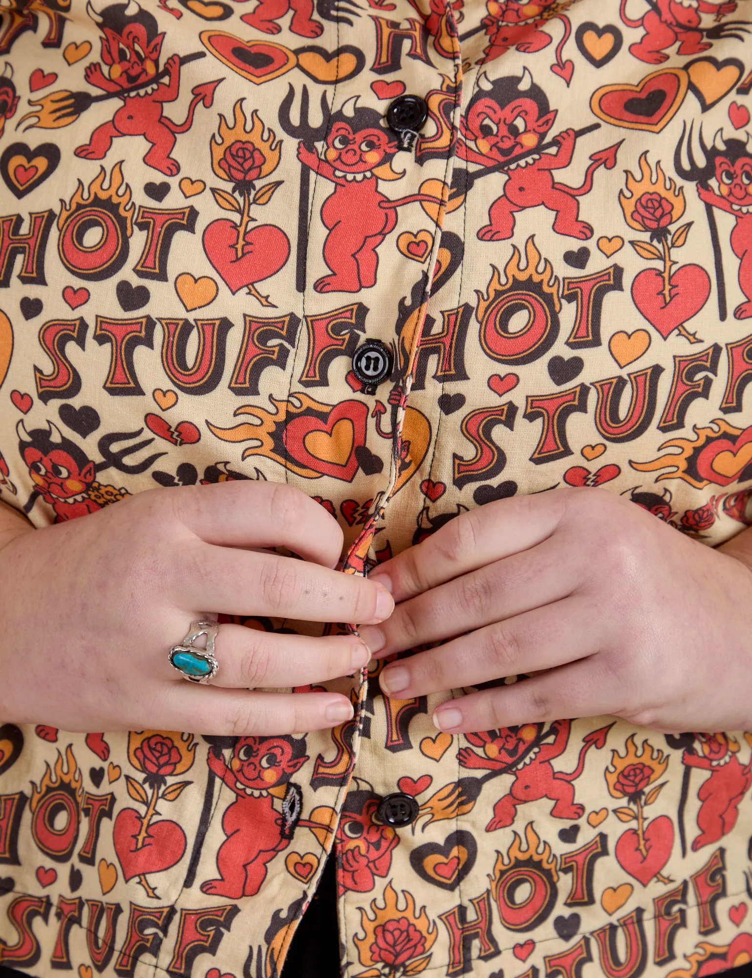 Hot Stuff Print Pantry Button-Up - Image 13