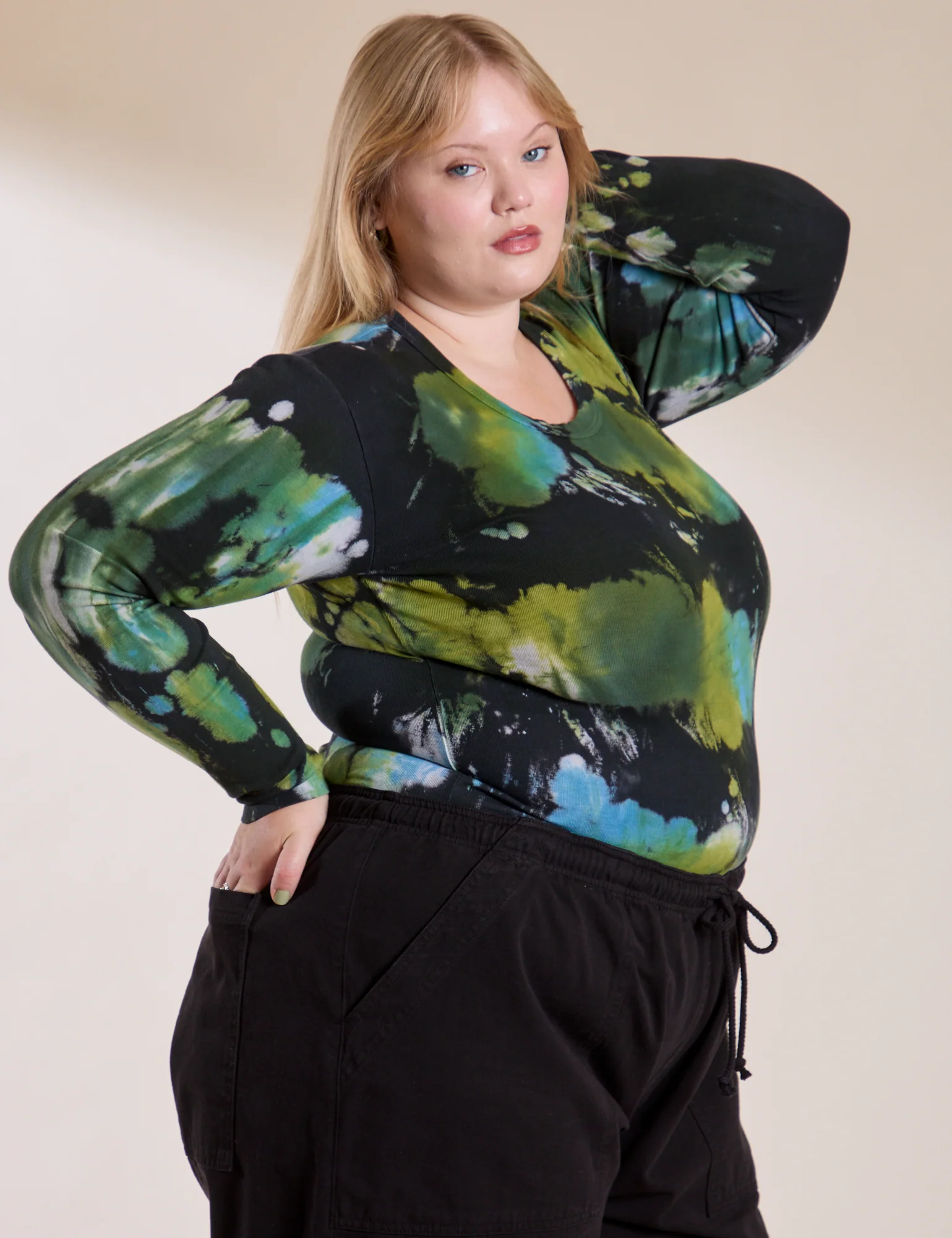 Long Sleeve Baby Tee - Green Pool - Image 29
