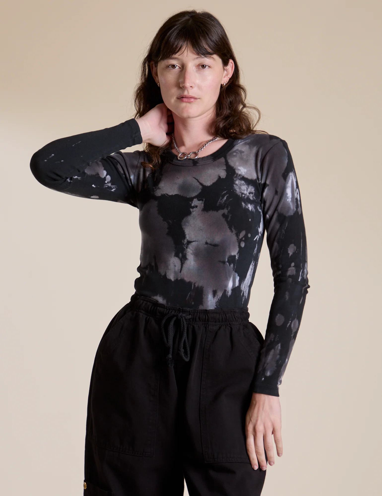 Long Sleeve Baby Tee - Ink Blot - Image 27