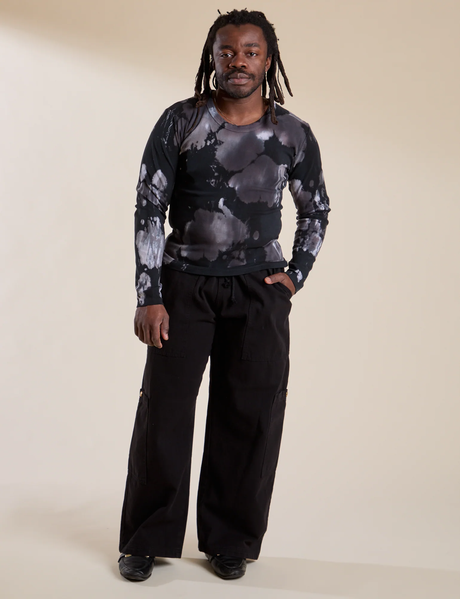 Long Sleeve Baby Tee - Ink Blot - Image 3