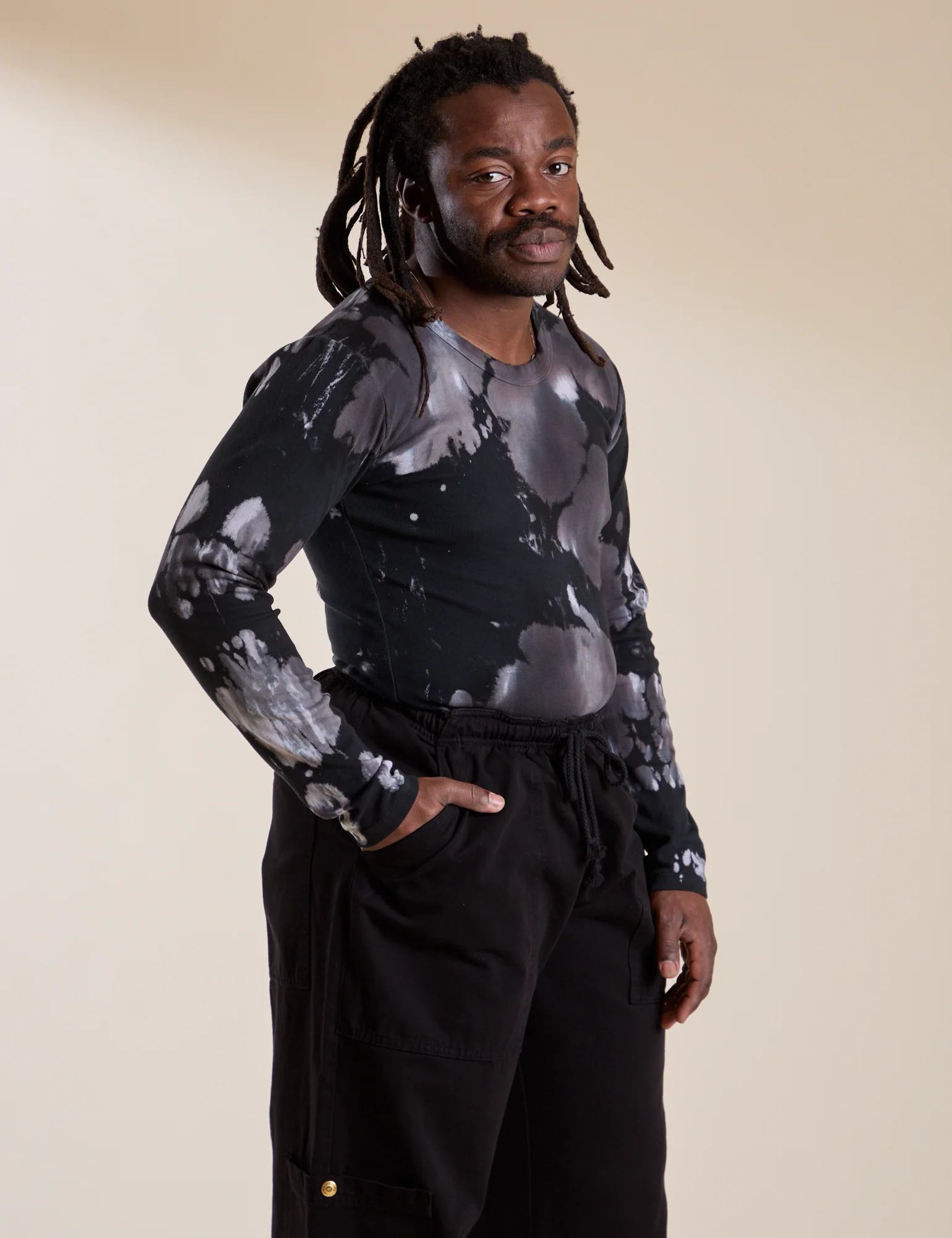 Long Sleeve Baby Tee - Ink Blot - Image 5