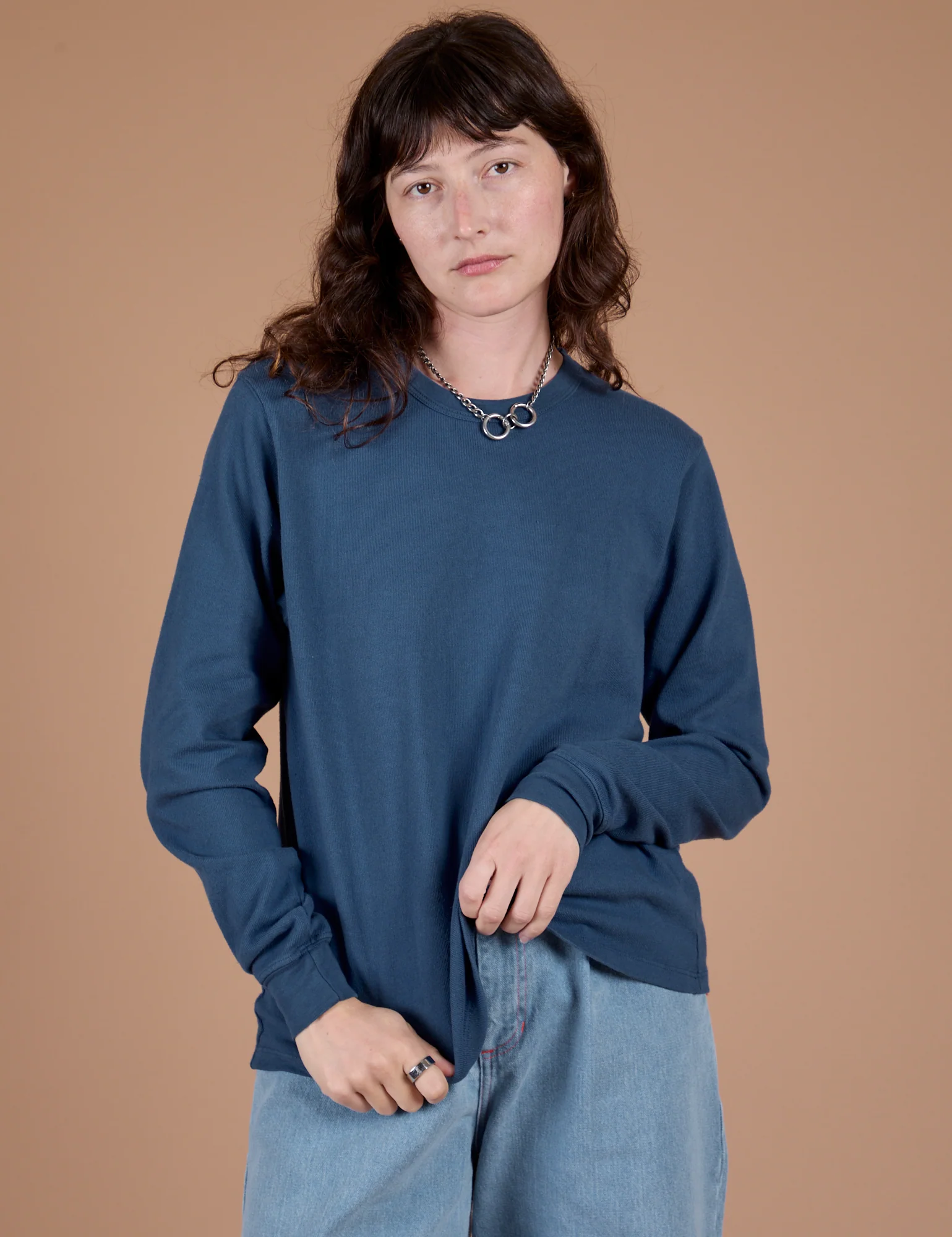 Long Sleeve Burly Tee - French Blue - Image 19