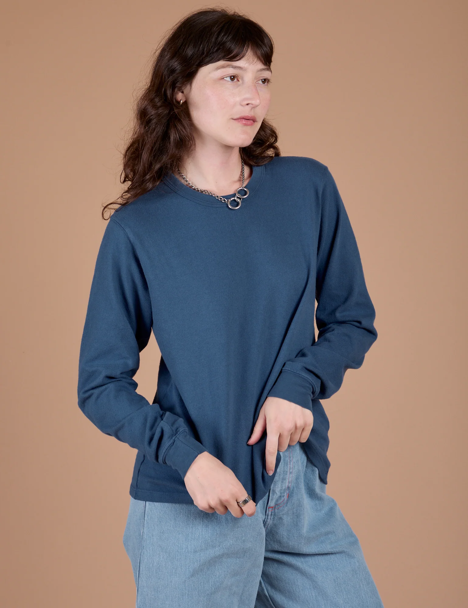 Long Sleeve Burly Tee - French Blue - Image 22