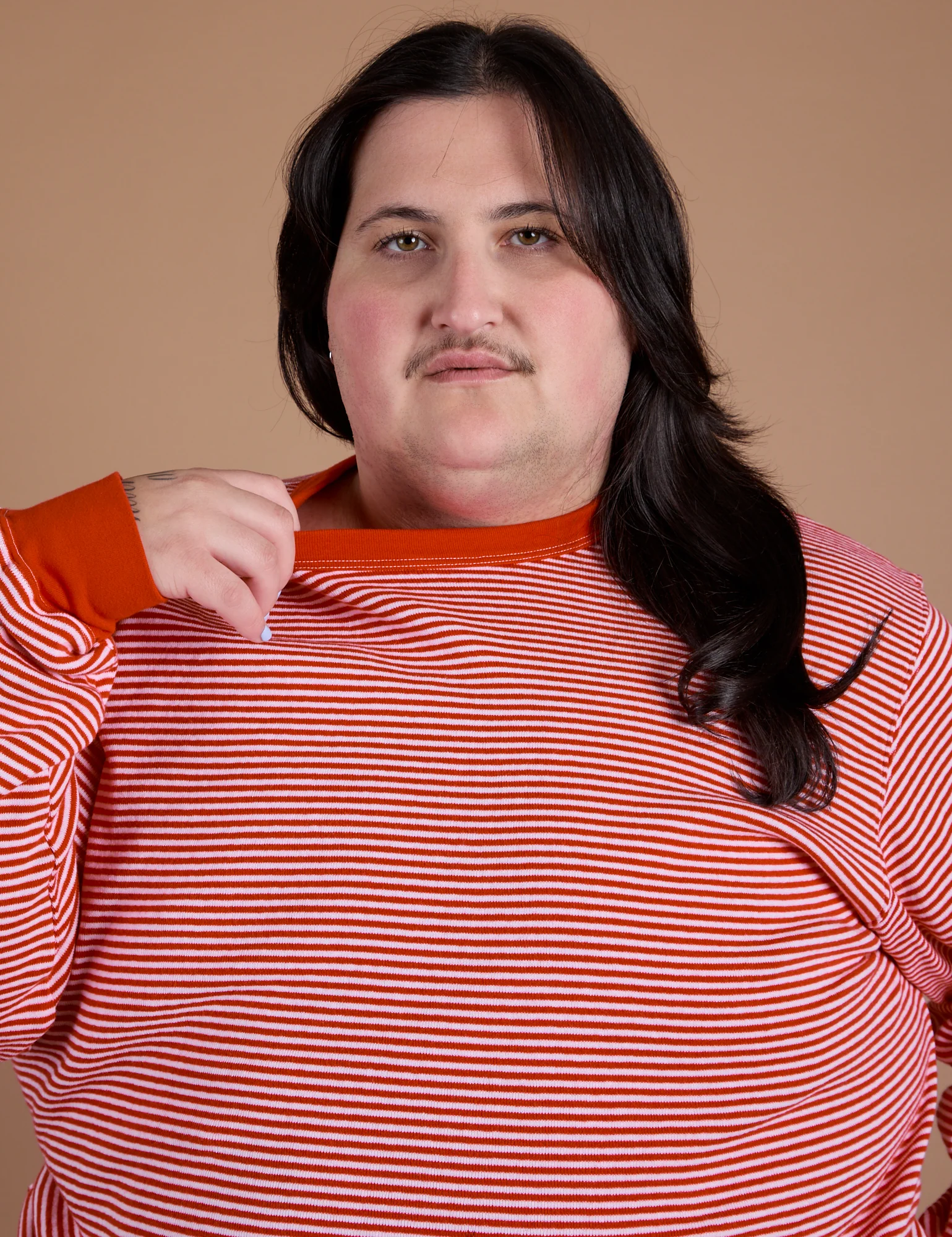 Long Sleeve Burly Tee - Red/White Stripe - Image 20