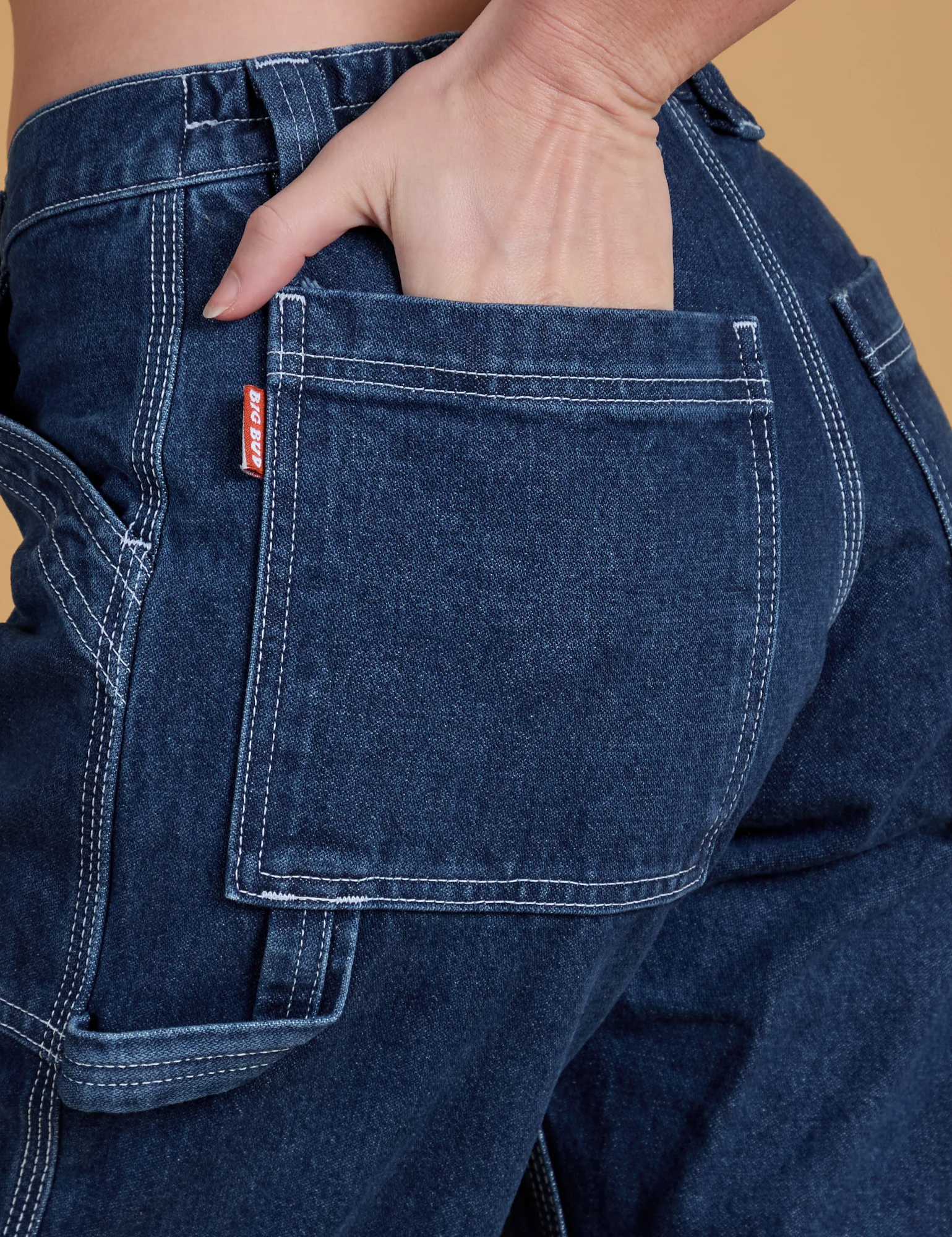 Mid-Rise Carpenter Jeans - Dark Wash - Image 10