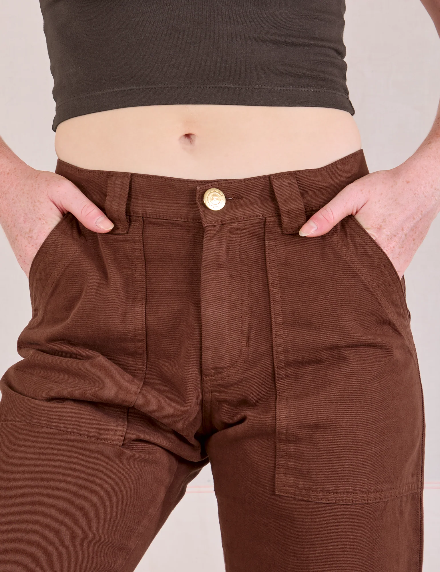 Mid-Rise Work Pants - Fudgesicle Brown - Image 18