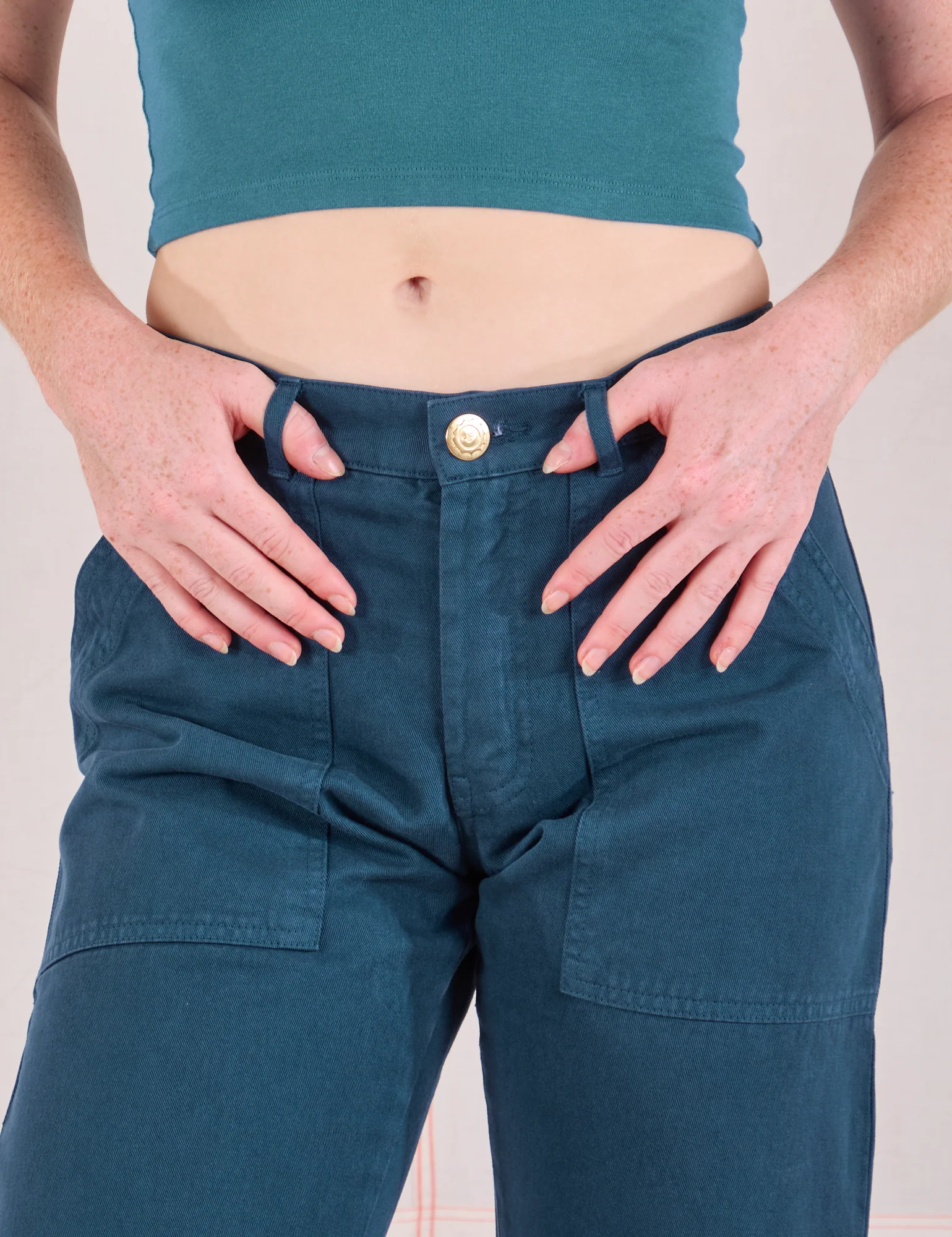 Mid-Rise Work Pants - Lagoon - Image 12