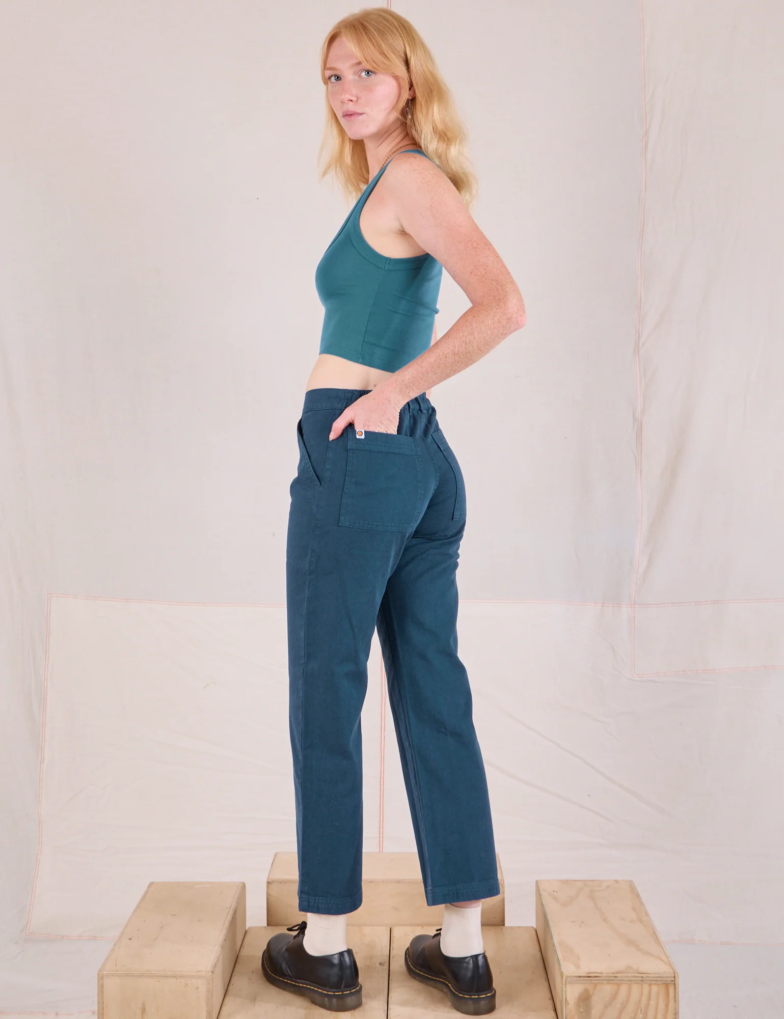 Mid-Rise Work Pants - Lagoon - Image 15