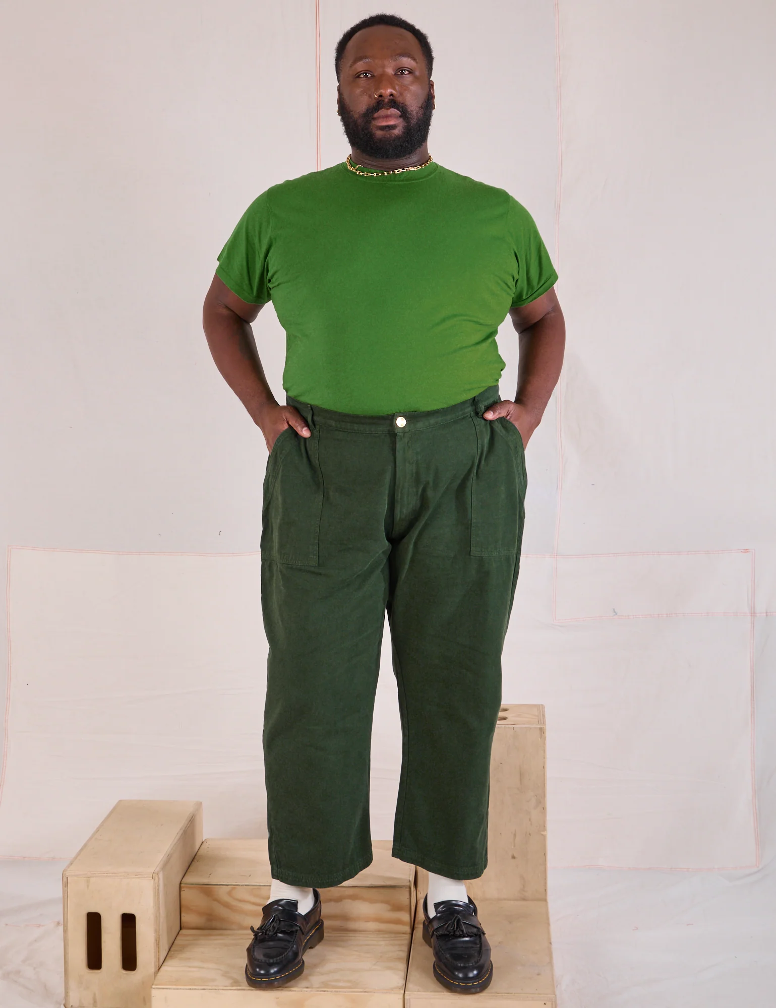Mid-Rise Work Pants - Swamp Green - Image 10