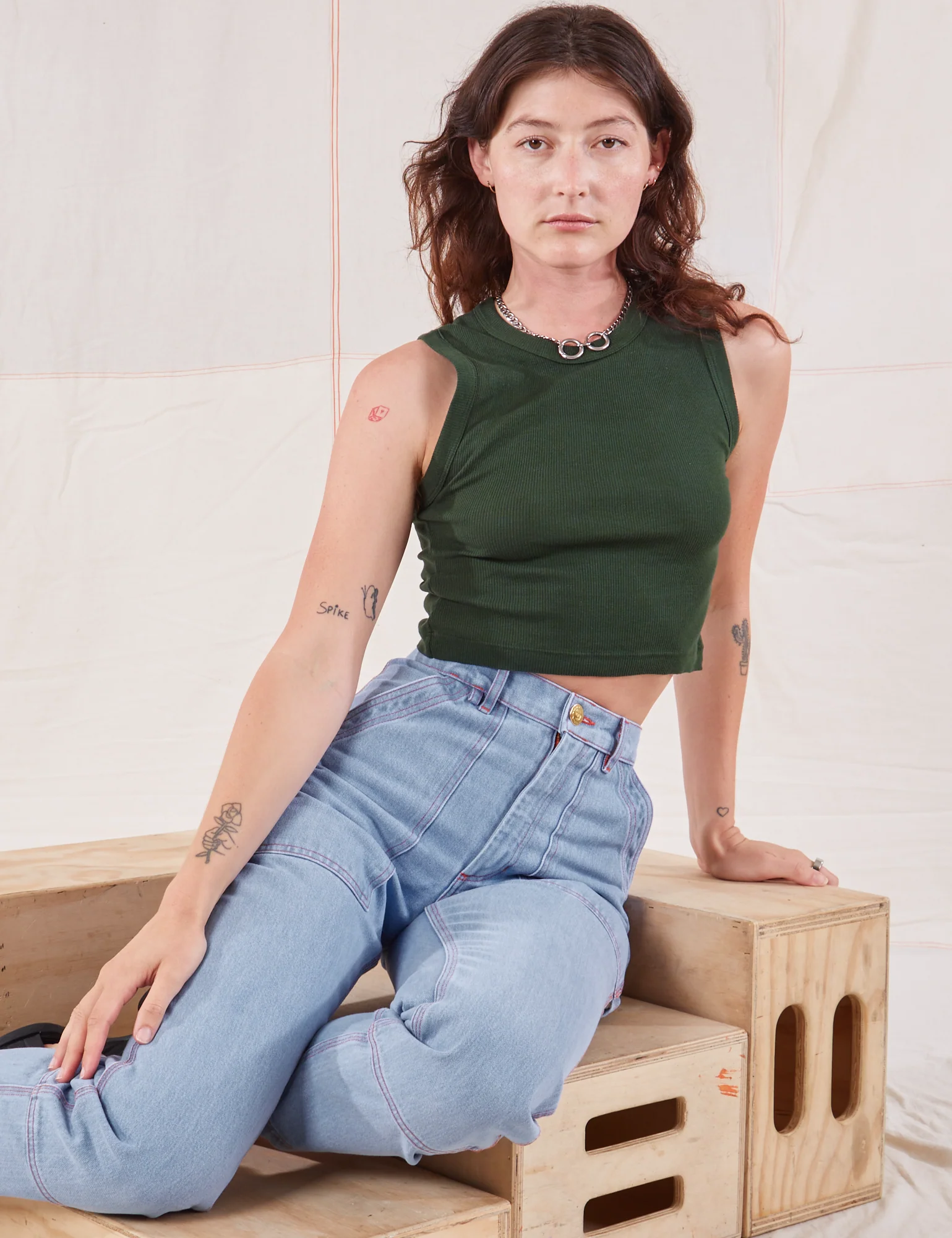 Muscle Tee - Swamp Green - Image 7
