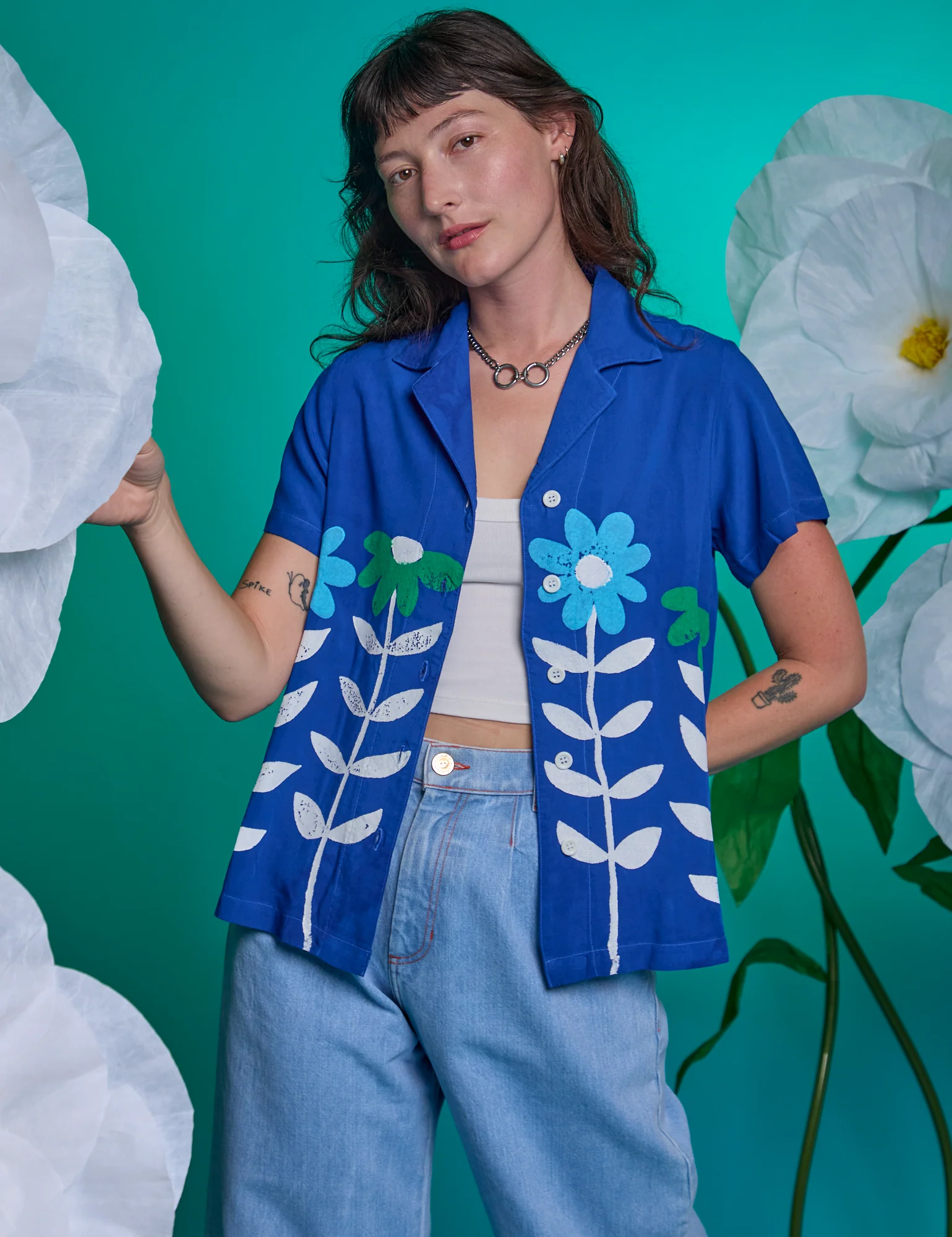 Paintstamped Pantry Button-Up - Daisy *FINAL SALE* - Image 11