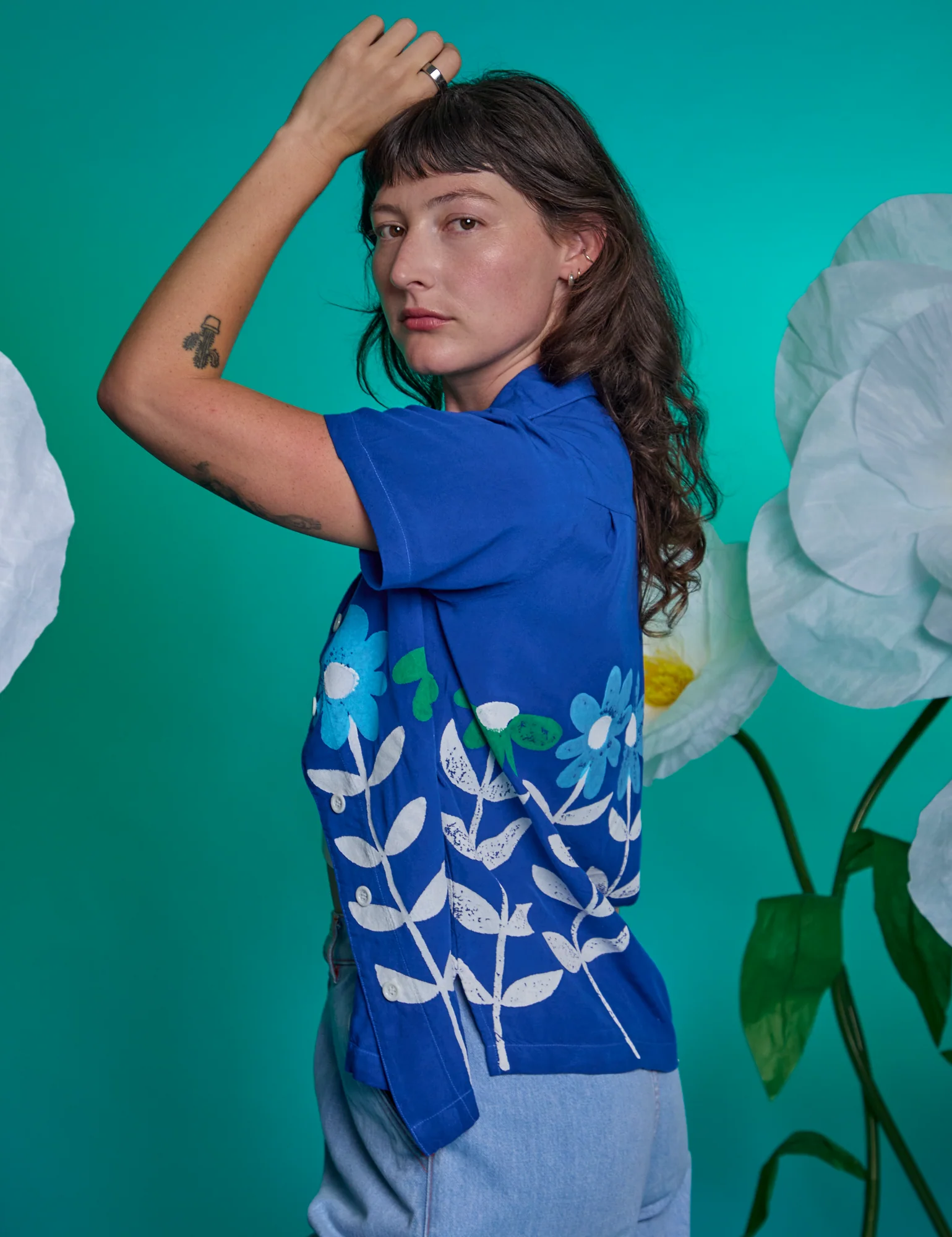 Paintstamped Pantry Button-Up - Daisy *FINAL SALE* - Image 15