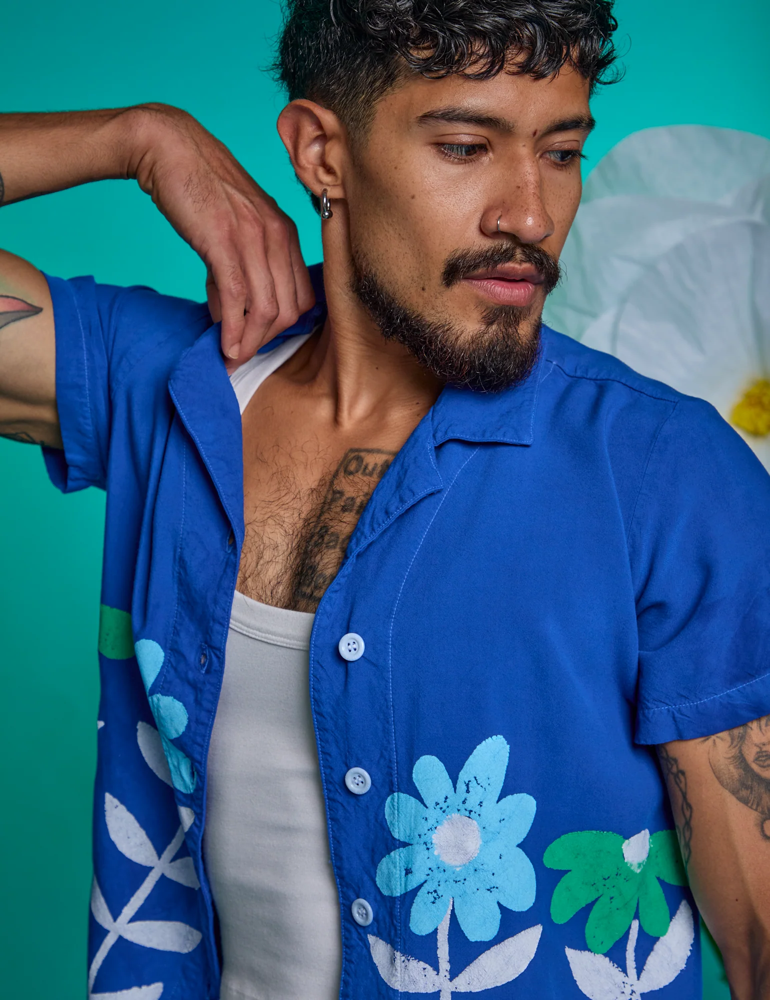 Paintstamped Pantry Button-Up - Daisy *FINAL SALE* - Image 7