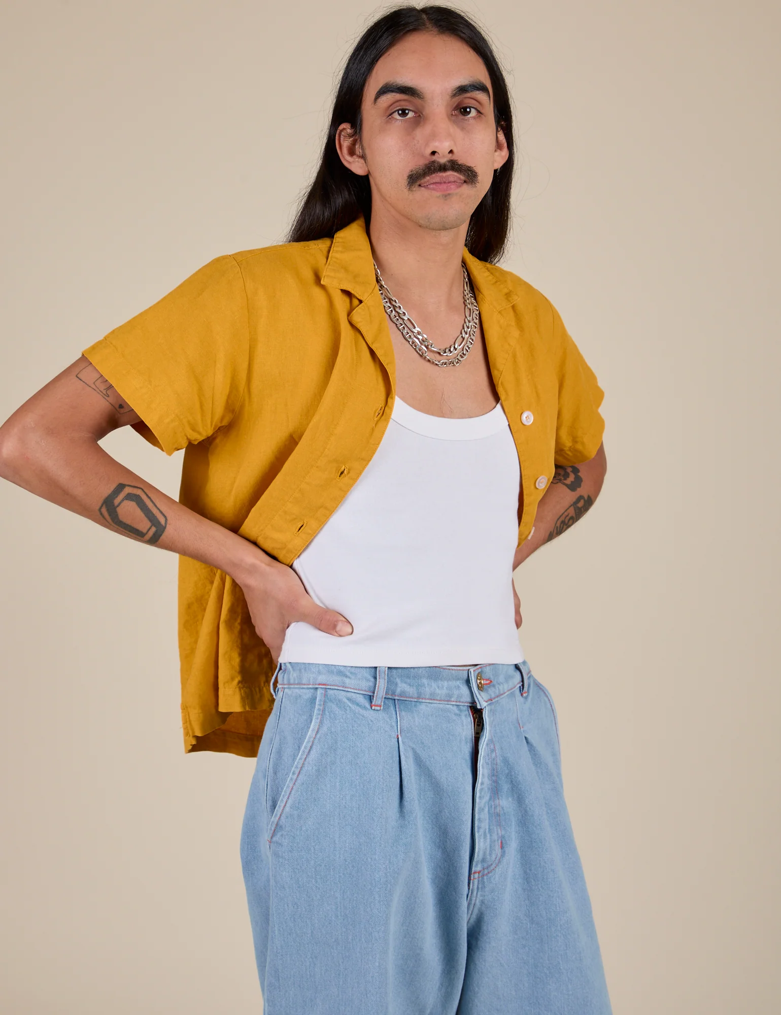 Pantry Button-Up - Mustard Yellow - Image 12