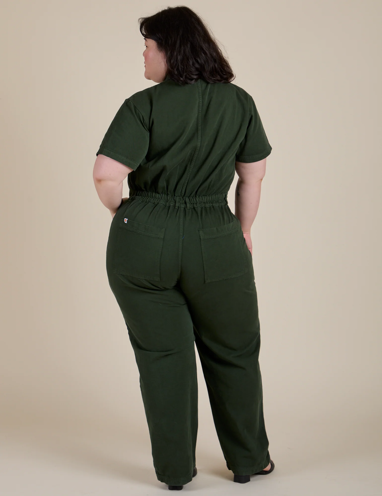 Short Sleeve Jumpsuit - Swamp Green - Image 8
