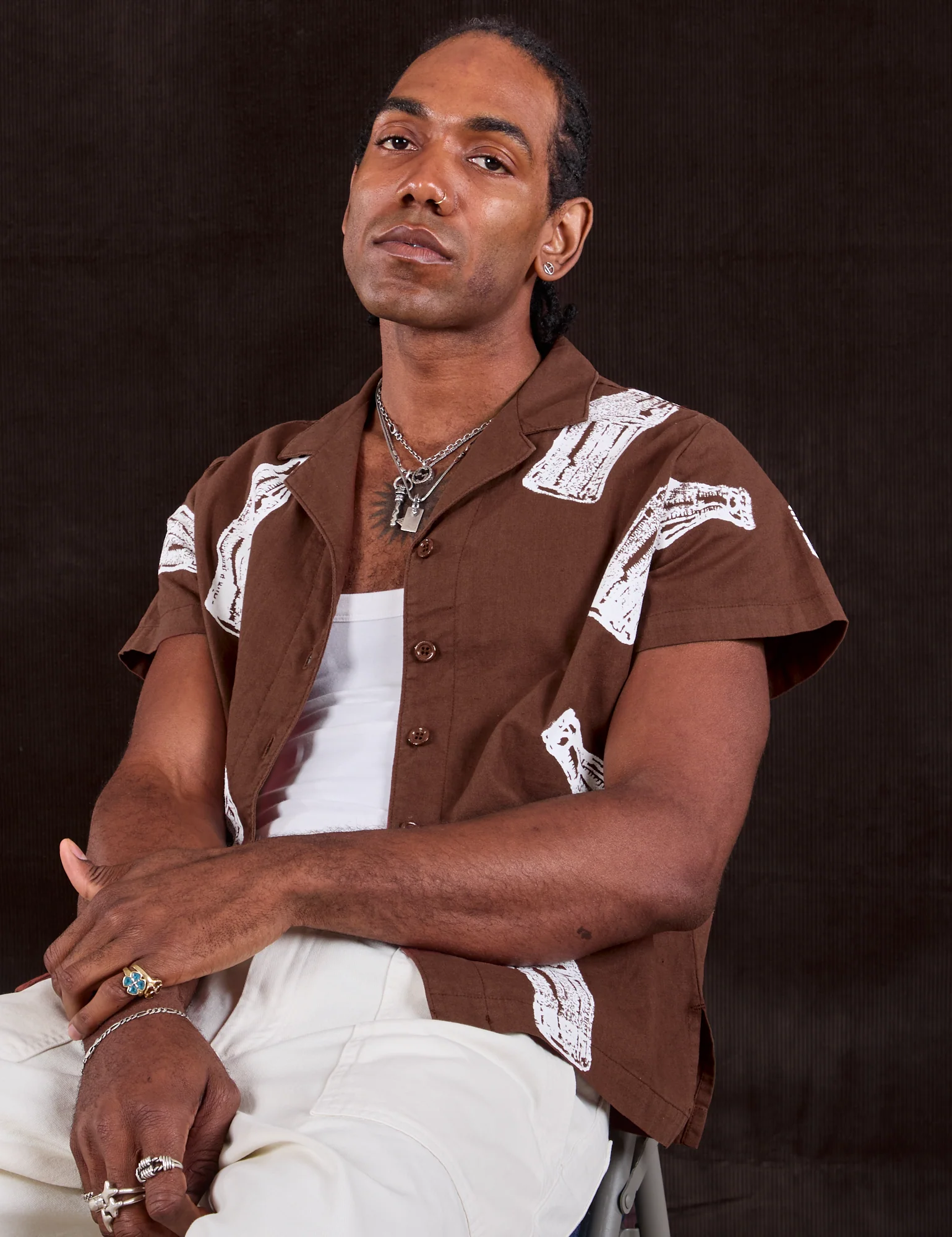 Soda Bottle Pantry Button-Up - Fudgesicle Brown *FINAL SALE* - Image 13