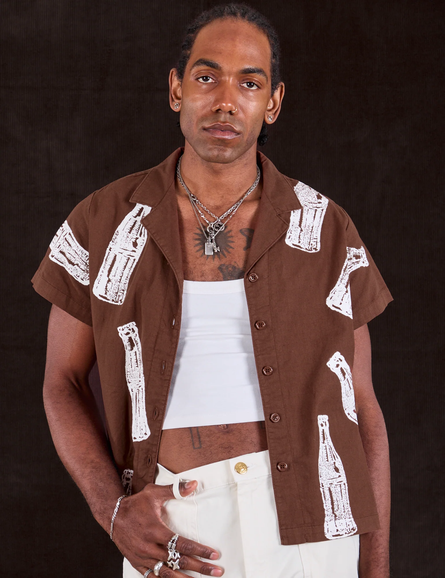 Soda Bottle Pantry Button-Up - Fudgesicle Brown *FINAL SALE* - Image 9