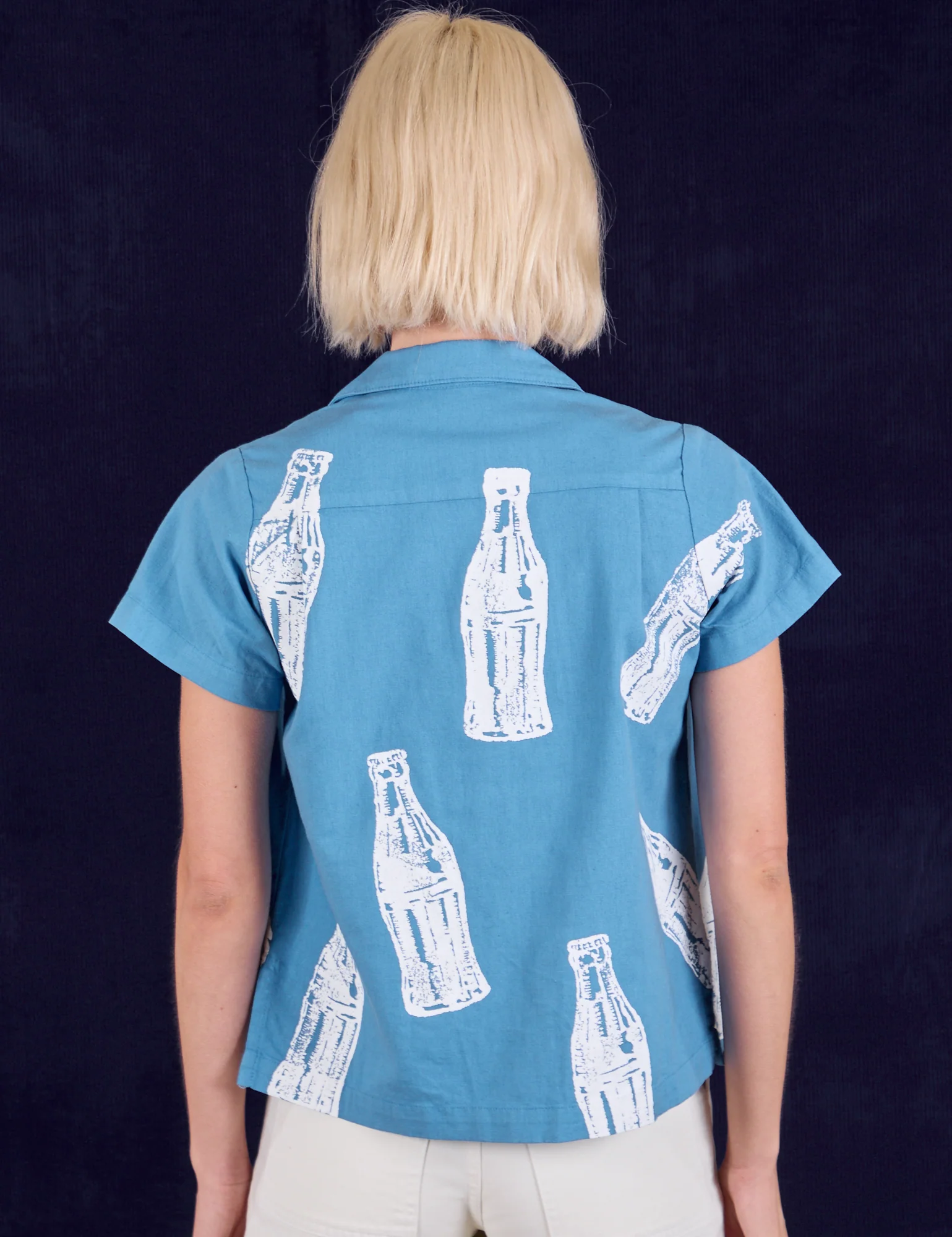 Soda Bottle Pantry Button-Up - Greek Blue *FINAL SALE* - Image 12