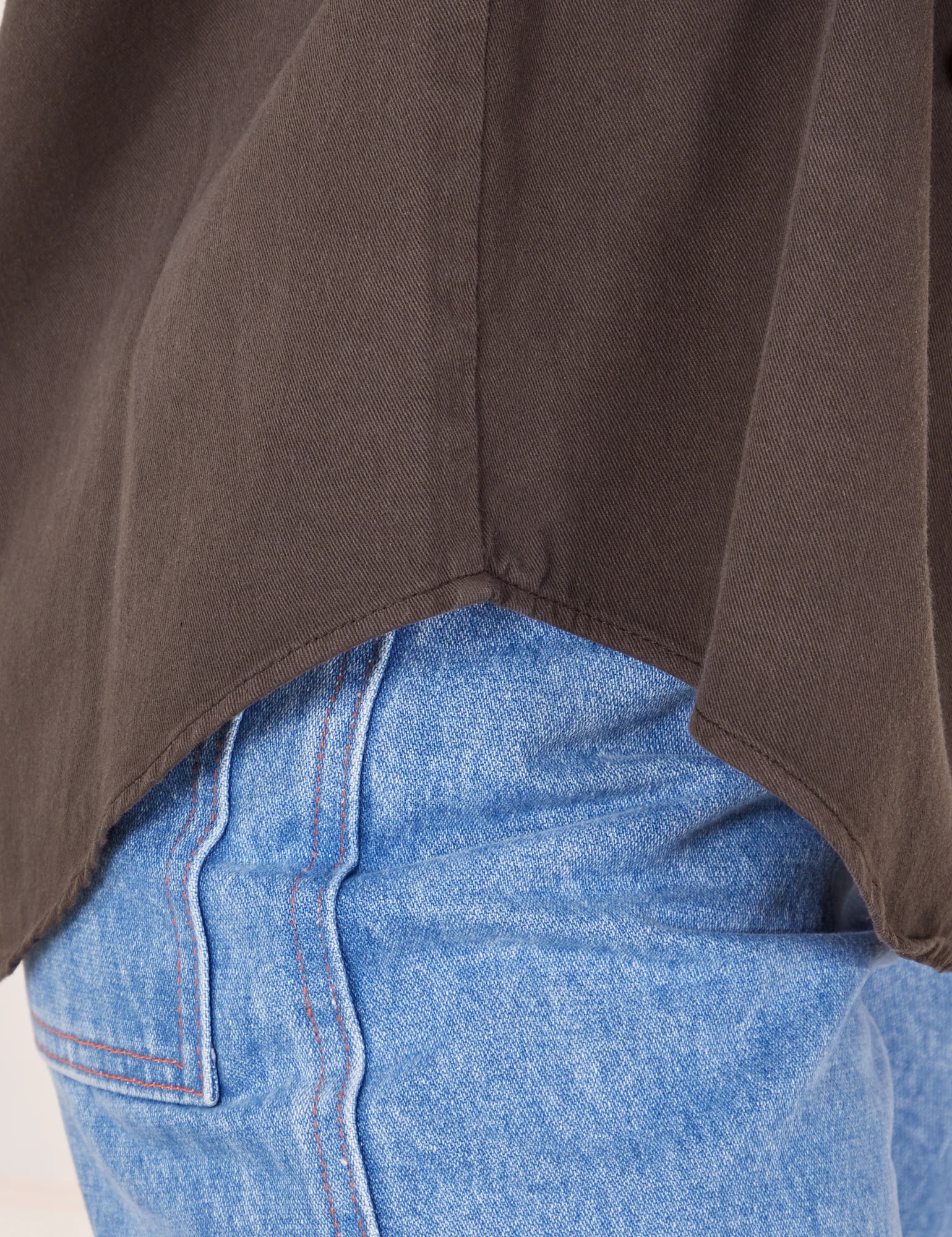 Twill Overshirt - Espresso Brown *FINAL SALE* - Image 8