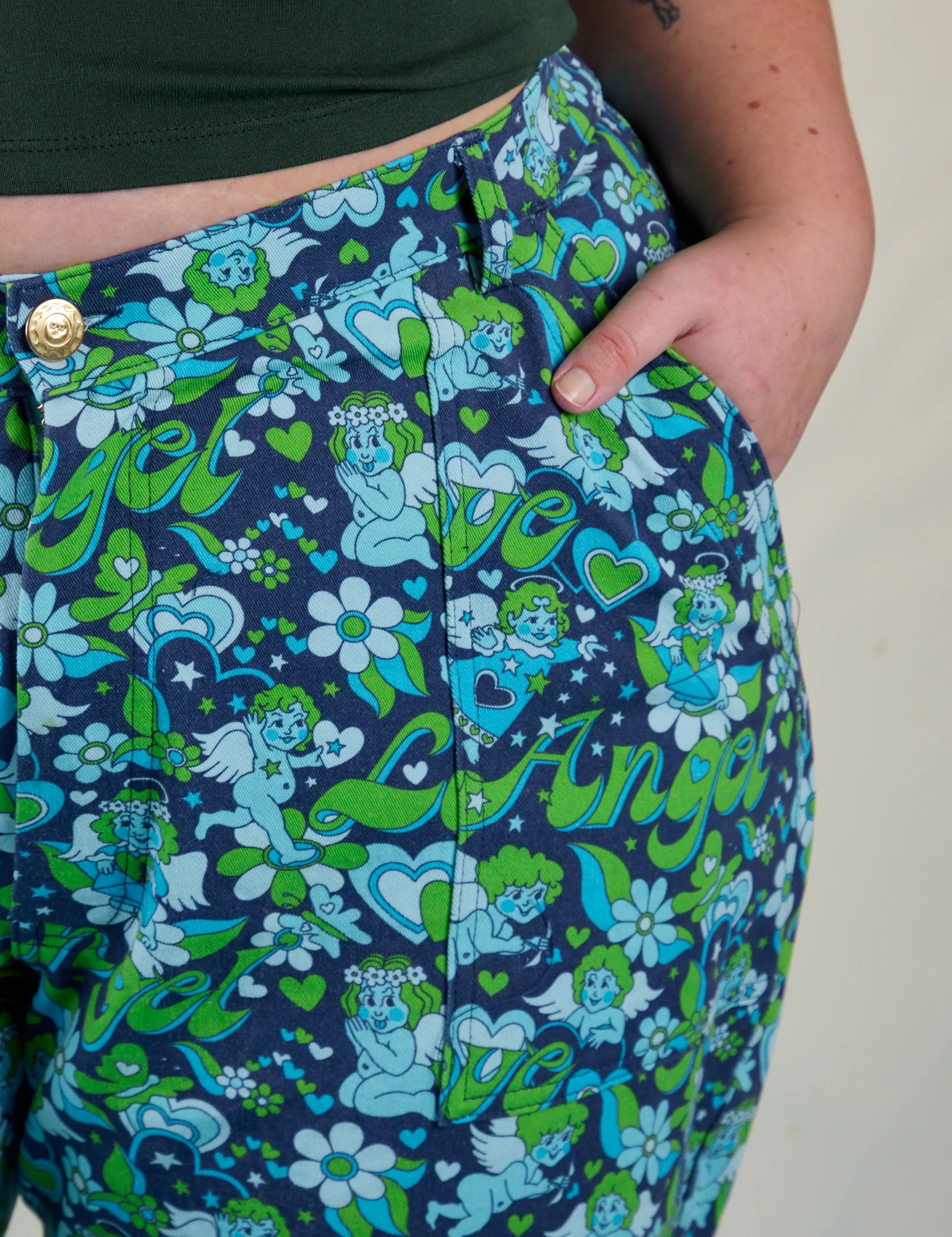 Work Pants - Angel Print - Image 4